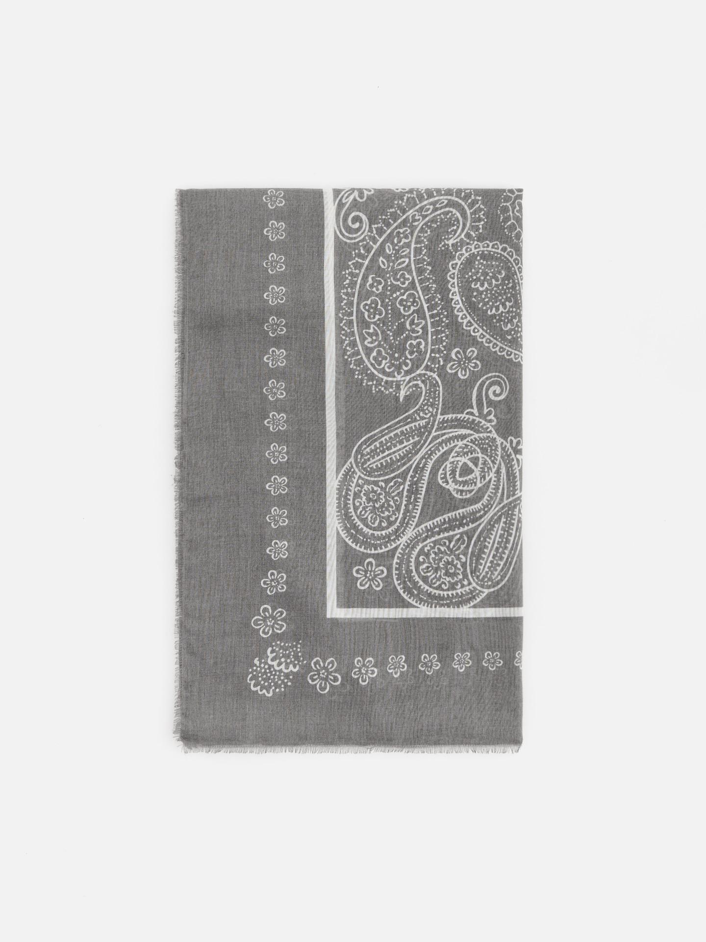 Grey Scarf, Grey, medium