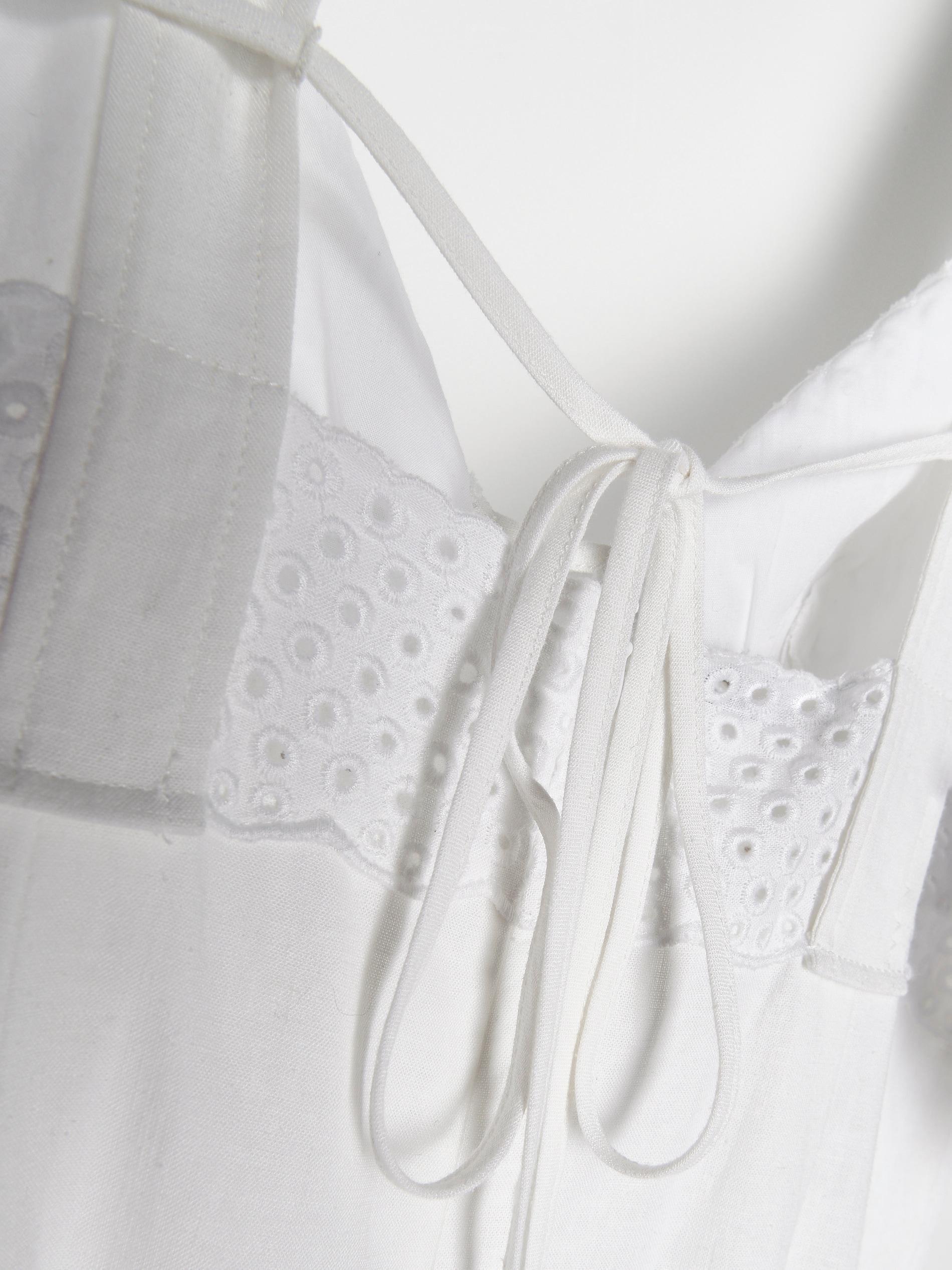 White Linen Rich Dress, , large image number 5