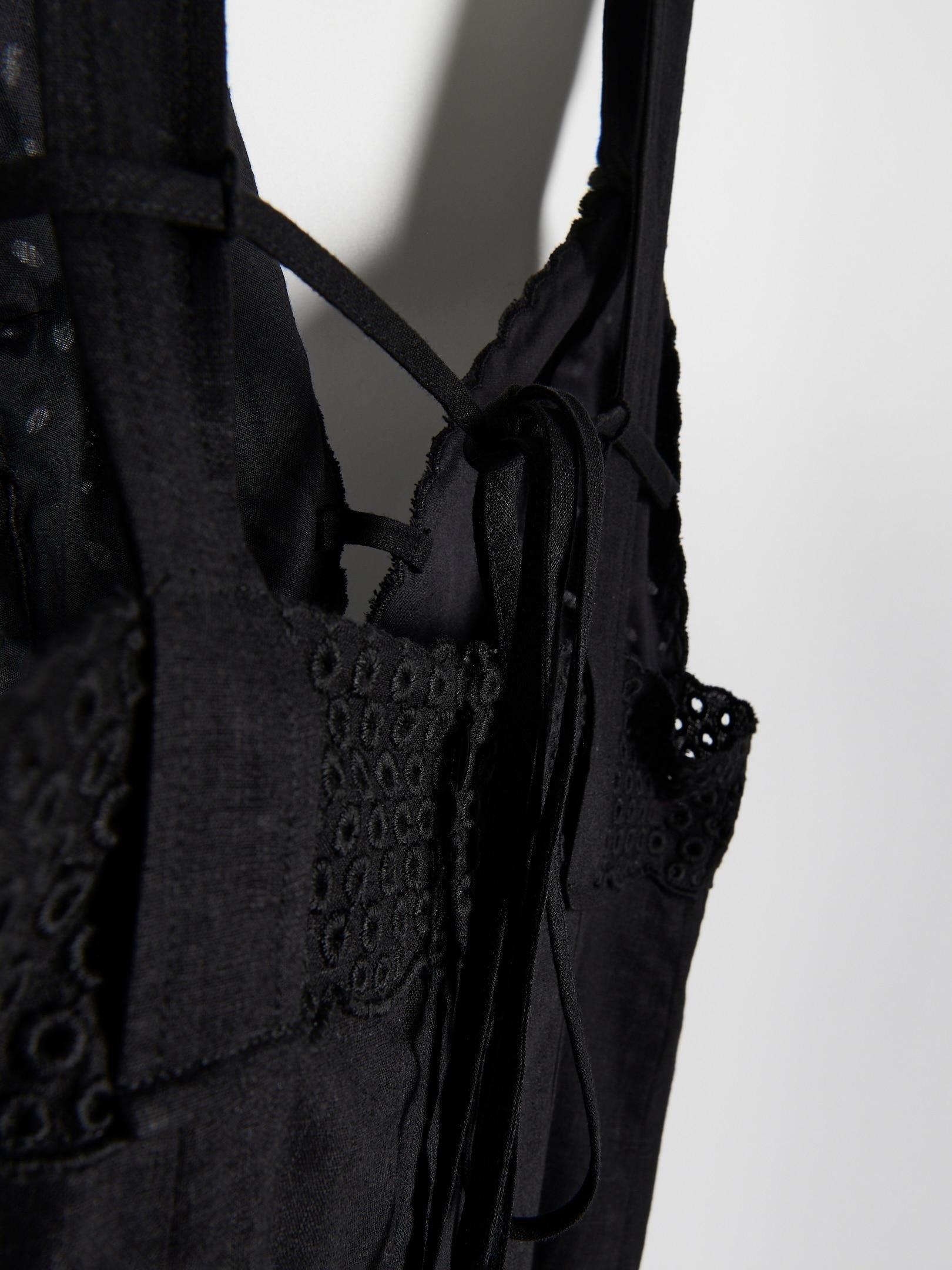 Black Linen Rich Dress, , large image number 5