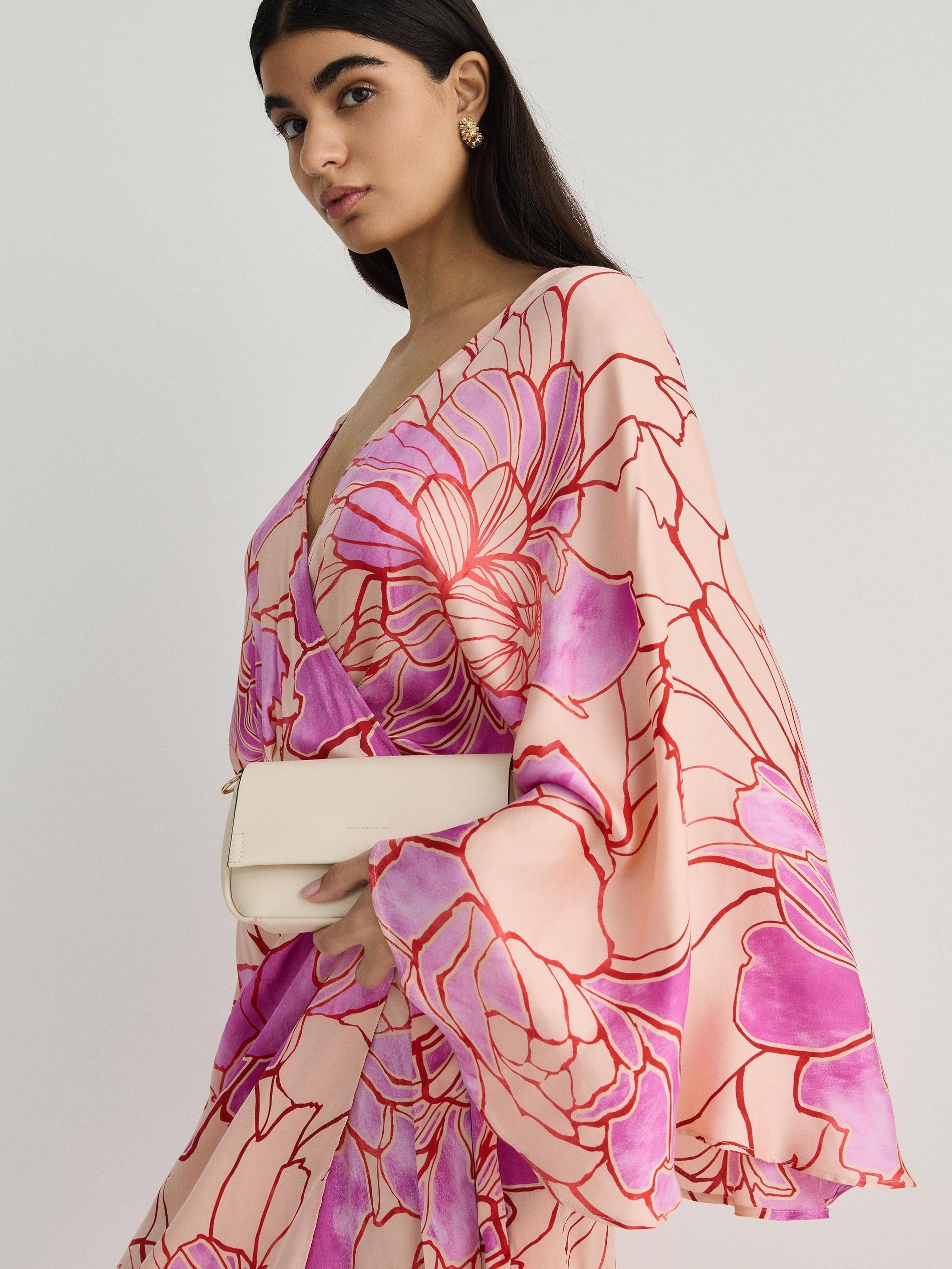Multicolor Viscose Kimono Dress, , large image number 2