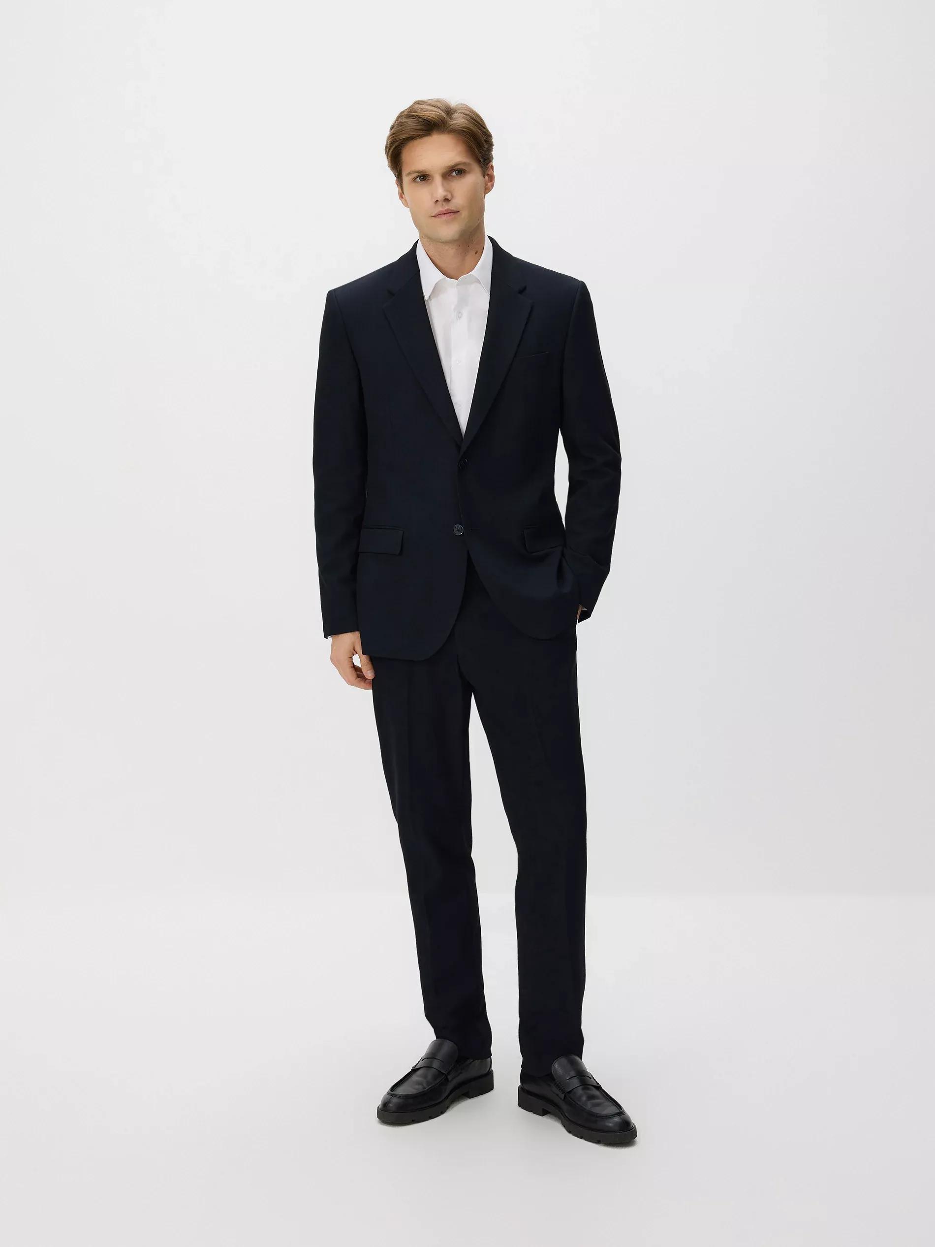 NAVY Slim fit blazer with viscose blend, Navy, large image number 1
