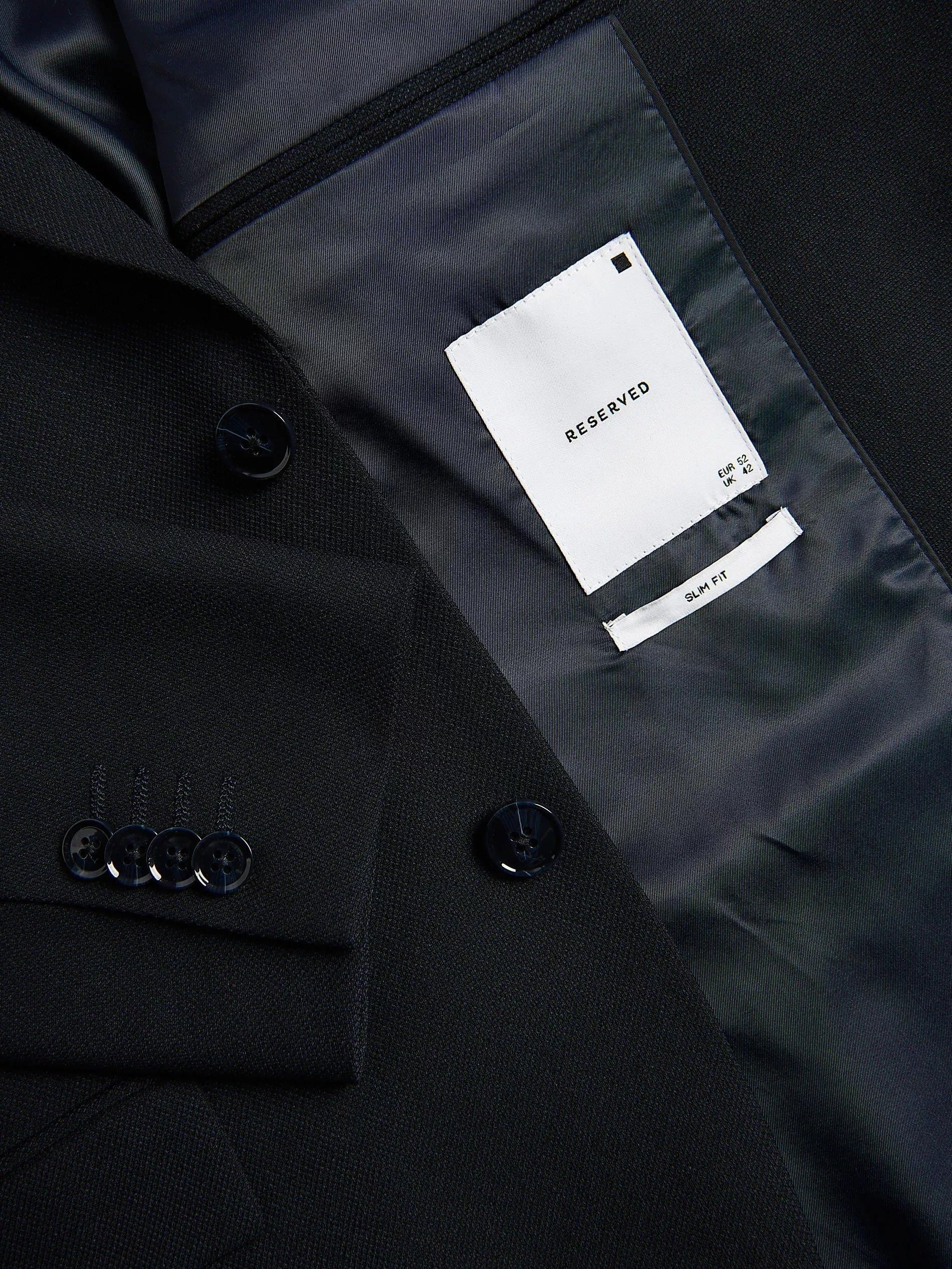 NAVY Slim fit blazer with viscose blend, Navy, large image number 5