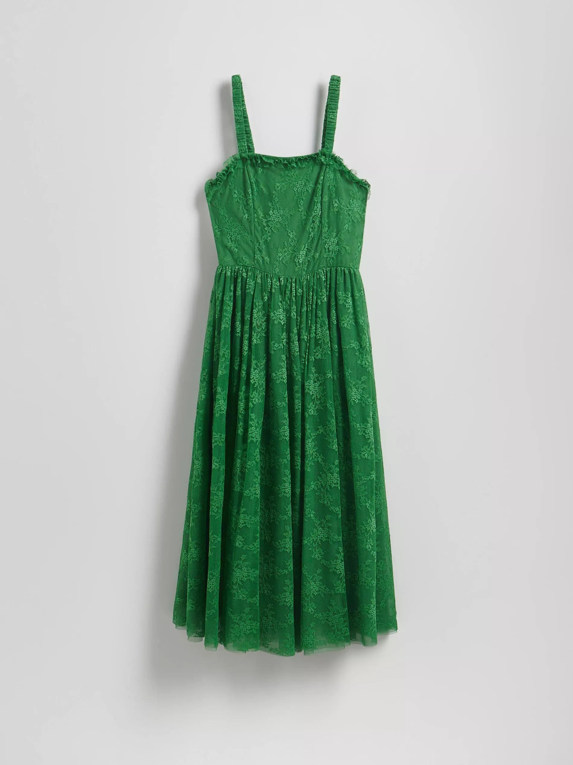 Green Lace Midi Dress, , large image number 2