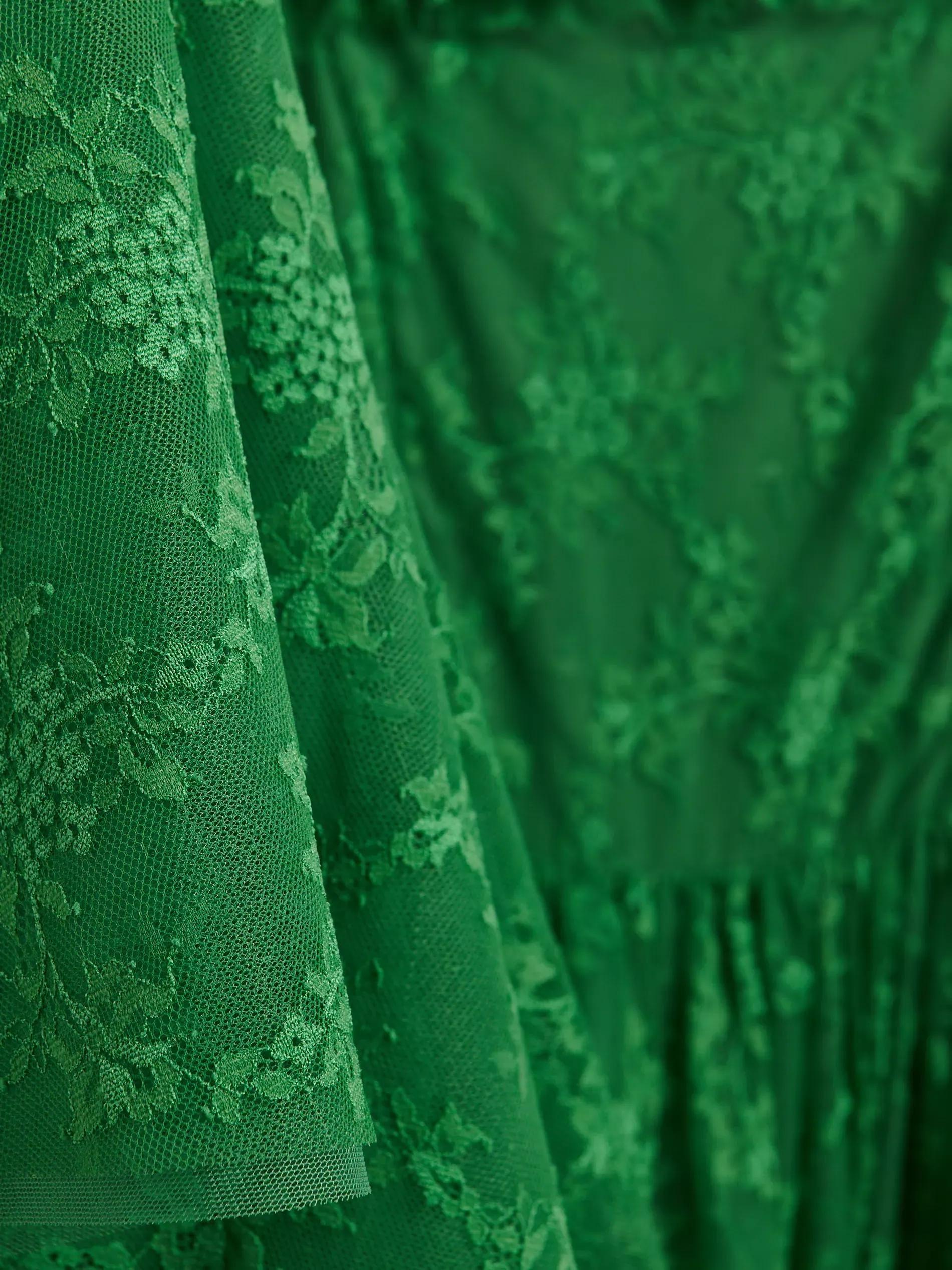 Green Lace Midi Dress, , large image number 3
