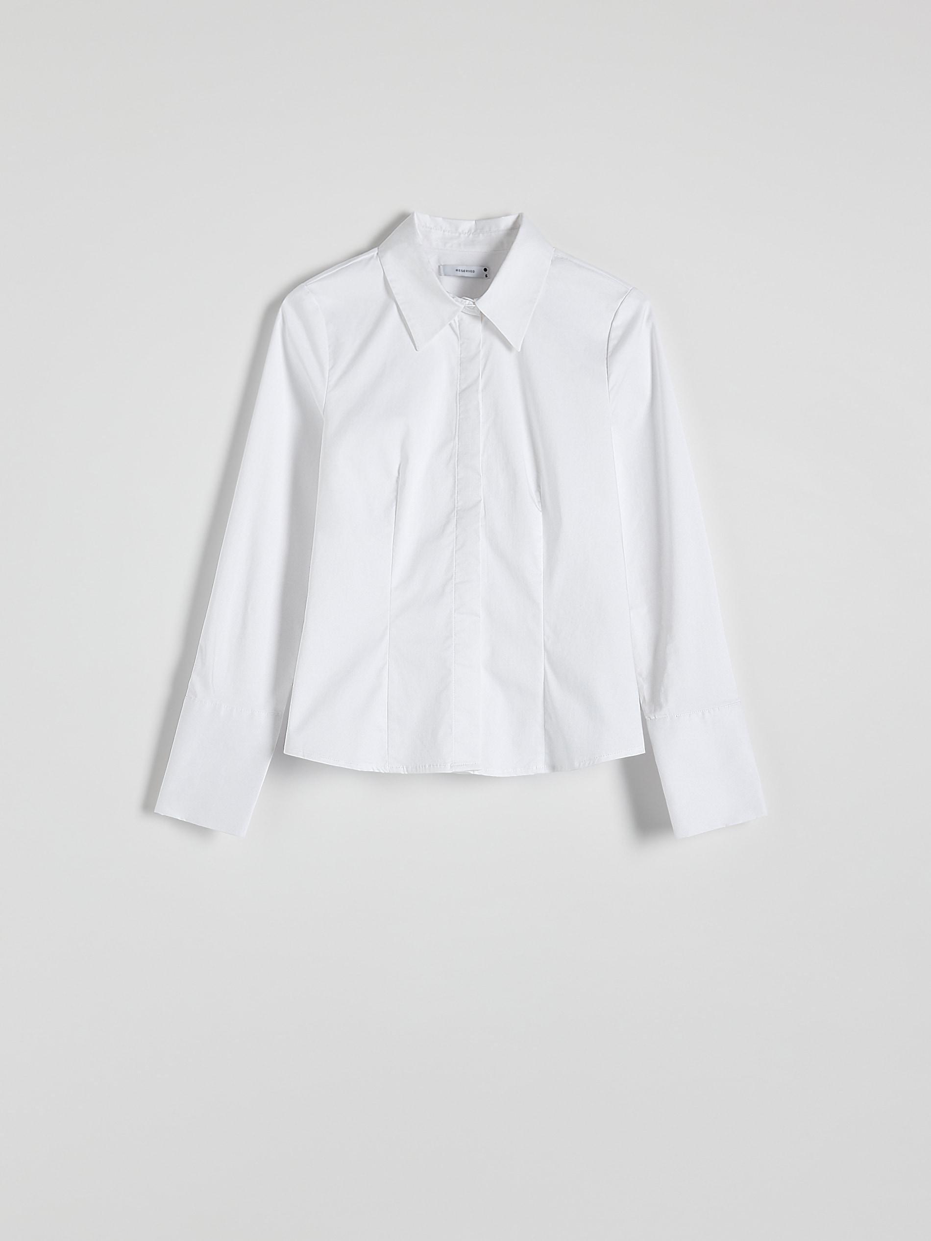 White Cotton Rich Shirt, , medium