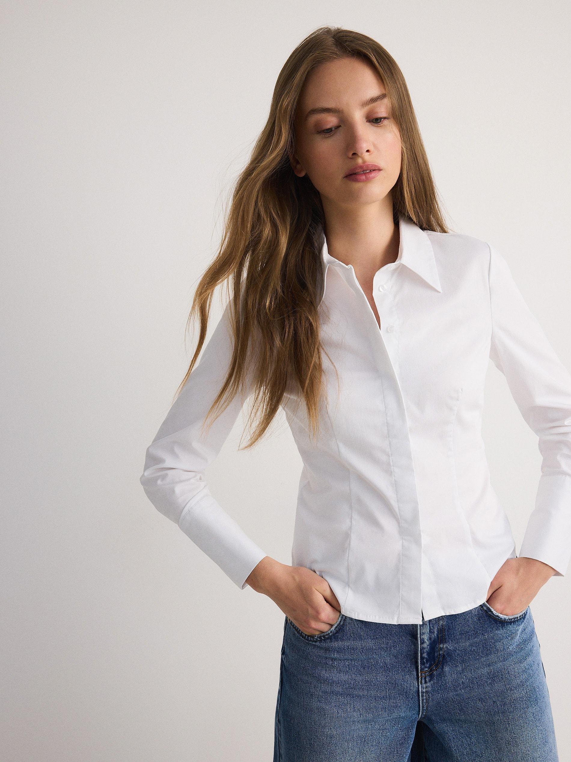 White Cotton Rich Shirt, , large image number 3