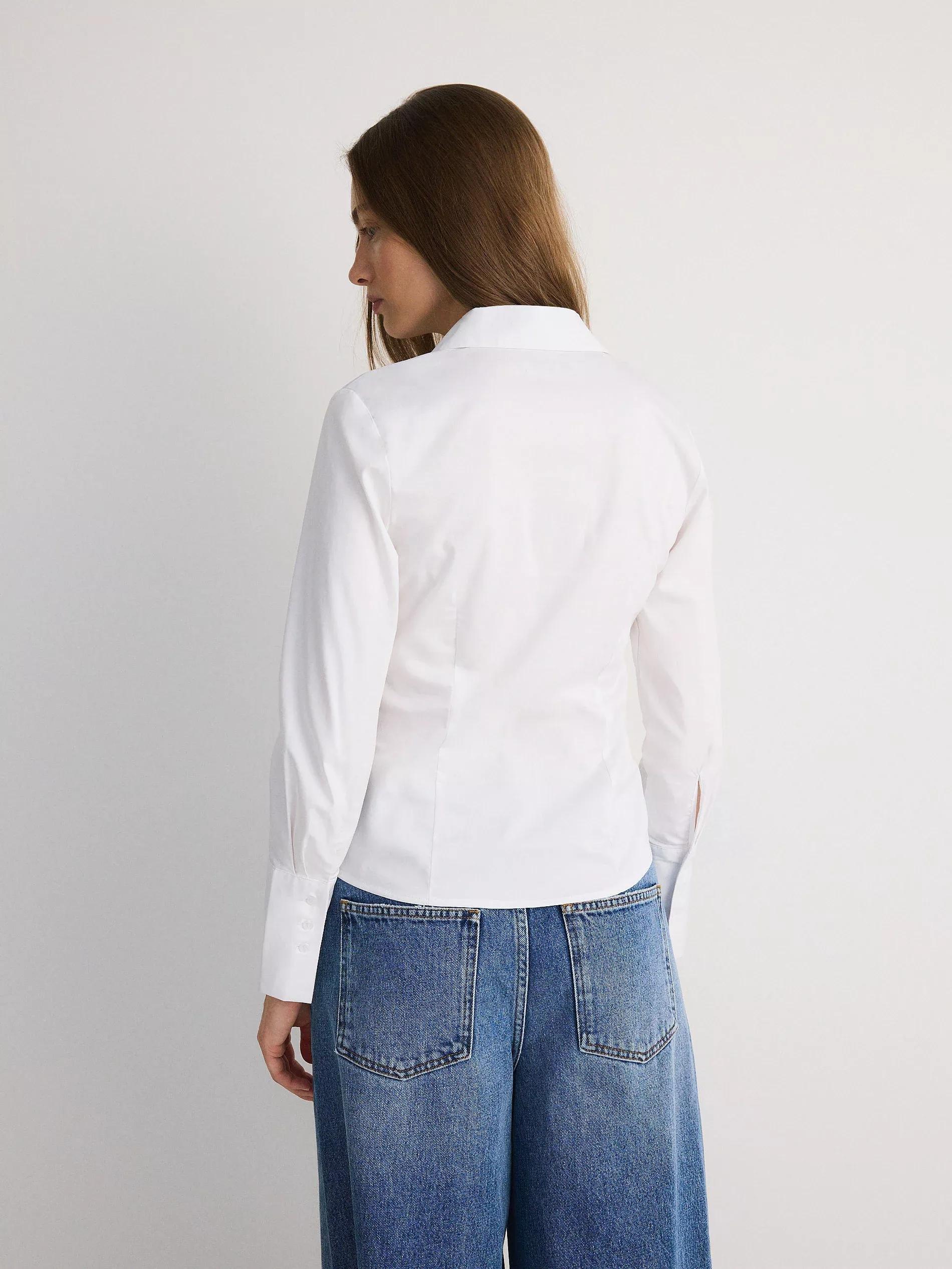 White Cotton Rich Shirt, , large image number 4
