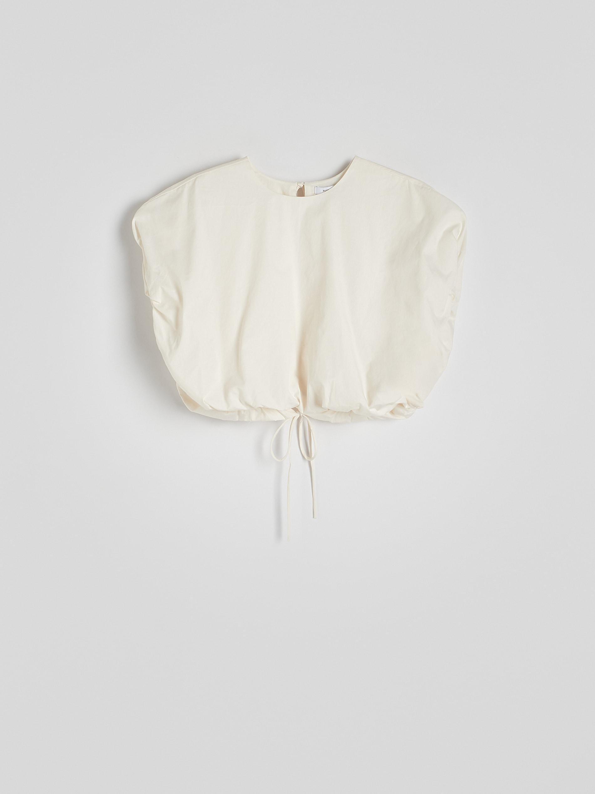 Cream Round Neck Blouse, , large image number 5