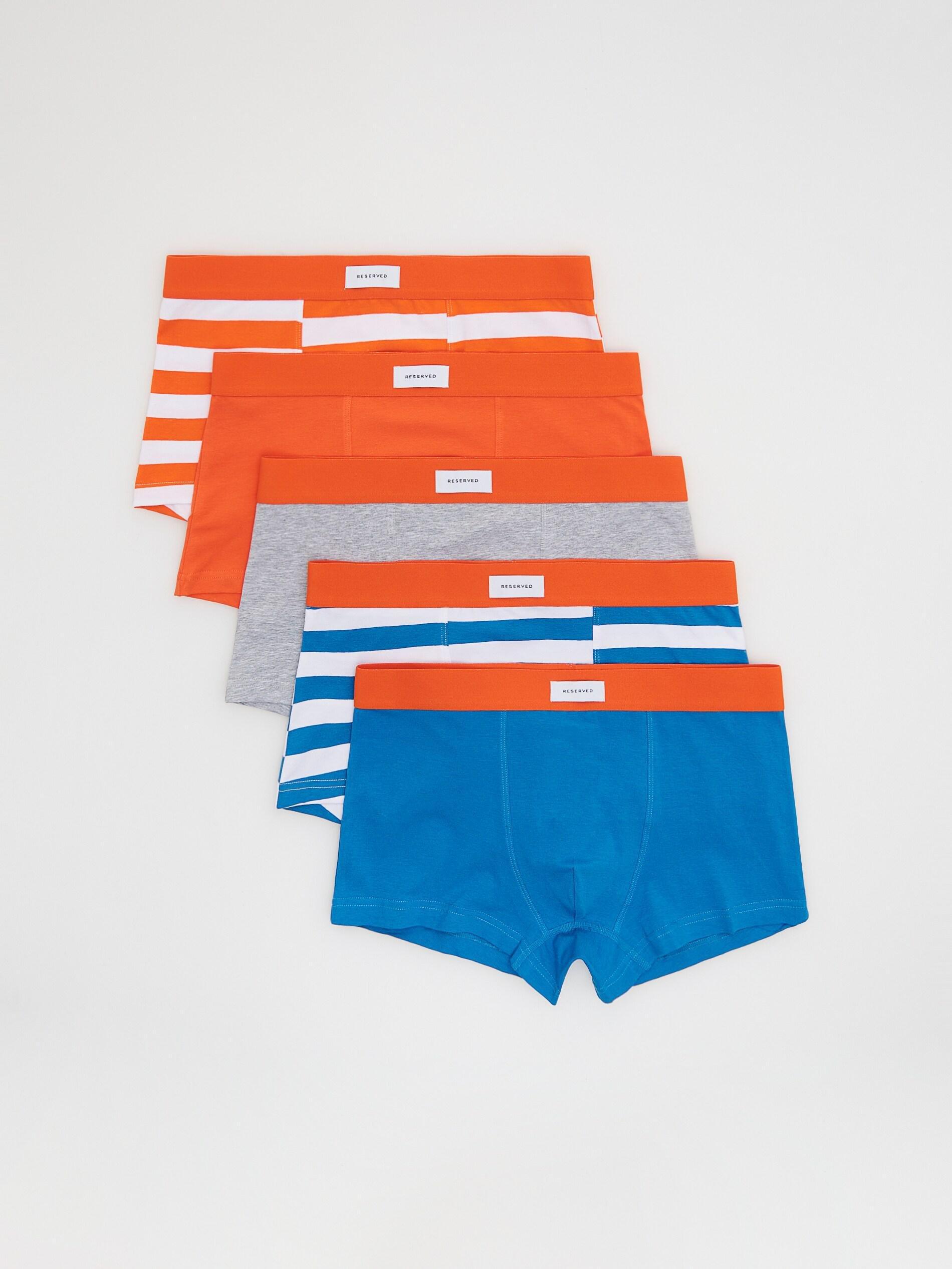 Orange Classic boxers 5 pack, , large image number 0