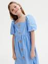 Reserved - Blue Puff Sleeve Dress