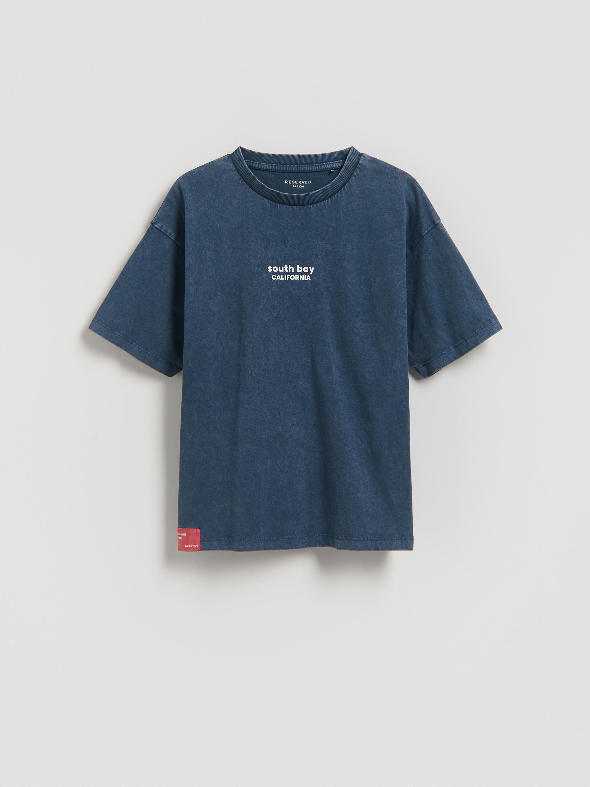Navy Cotton T-Shirt, Navy, large image number 0