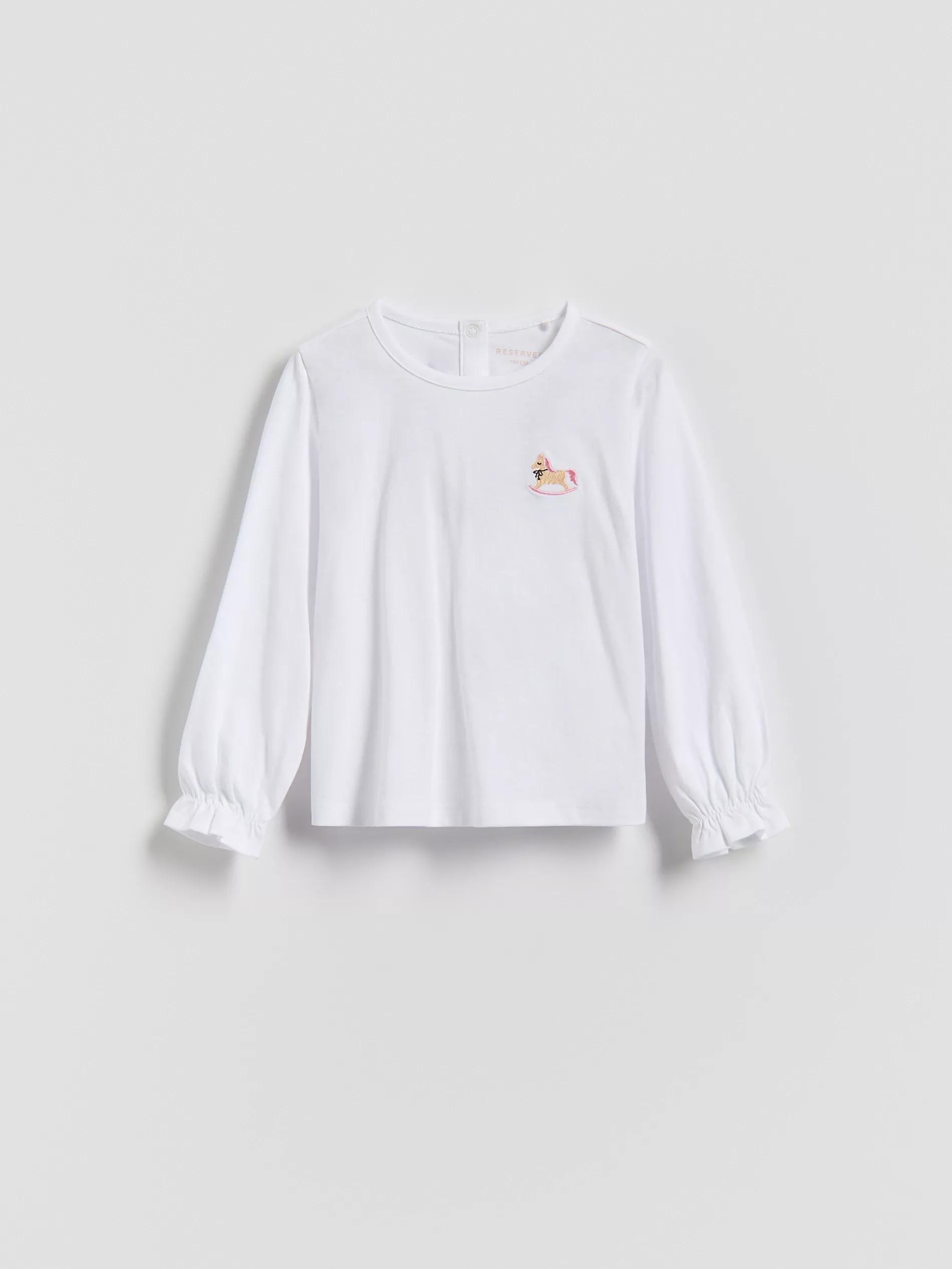 Cream Embroidered Tee 2-Pack, Ivory, large image number 1