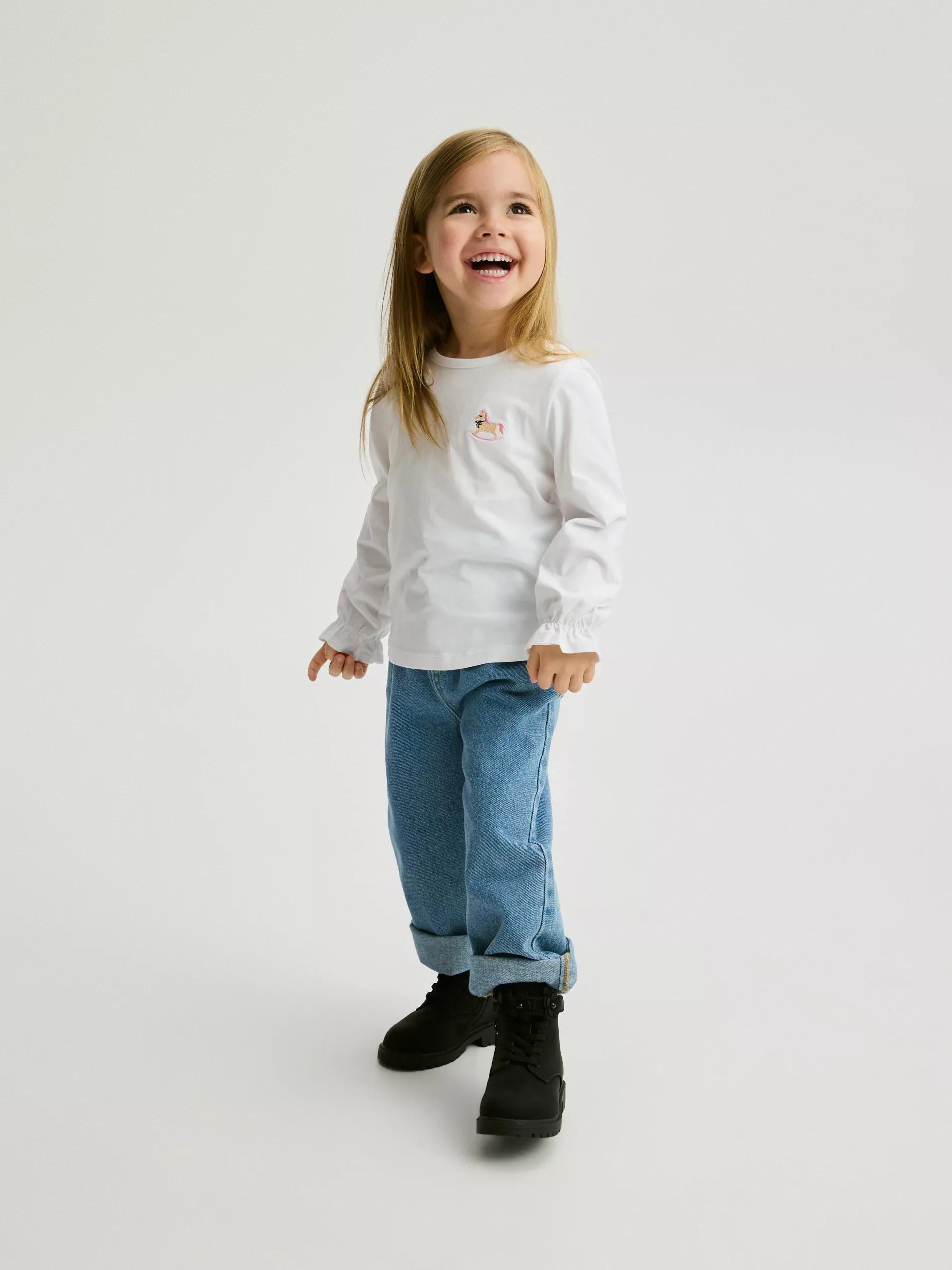 Cream Embroidered Tee 2-Pack, Ivory, large image number 3