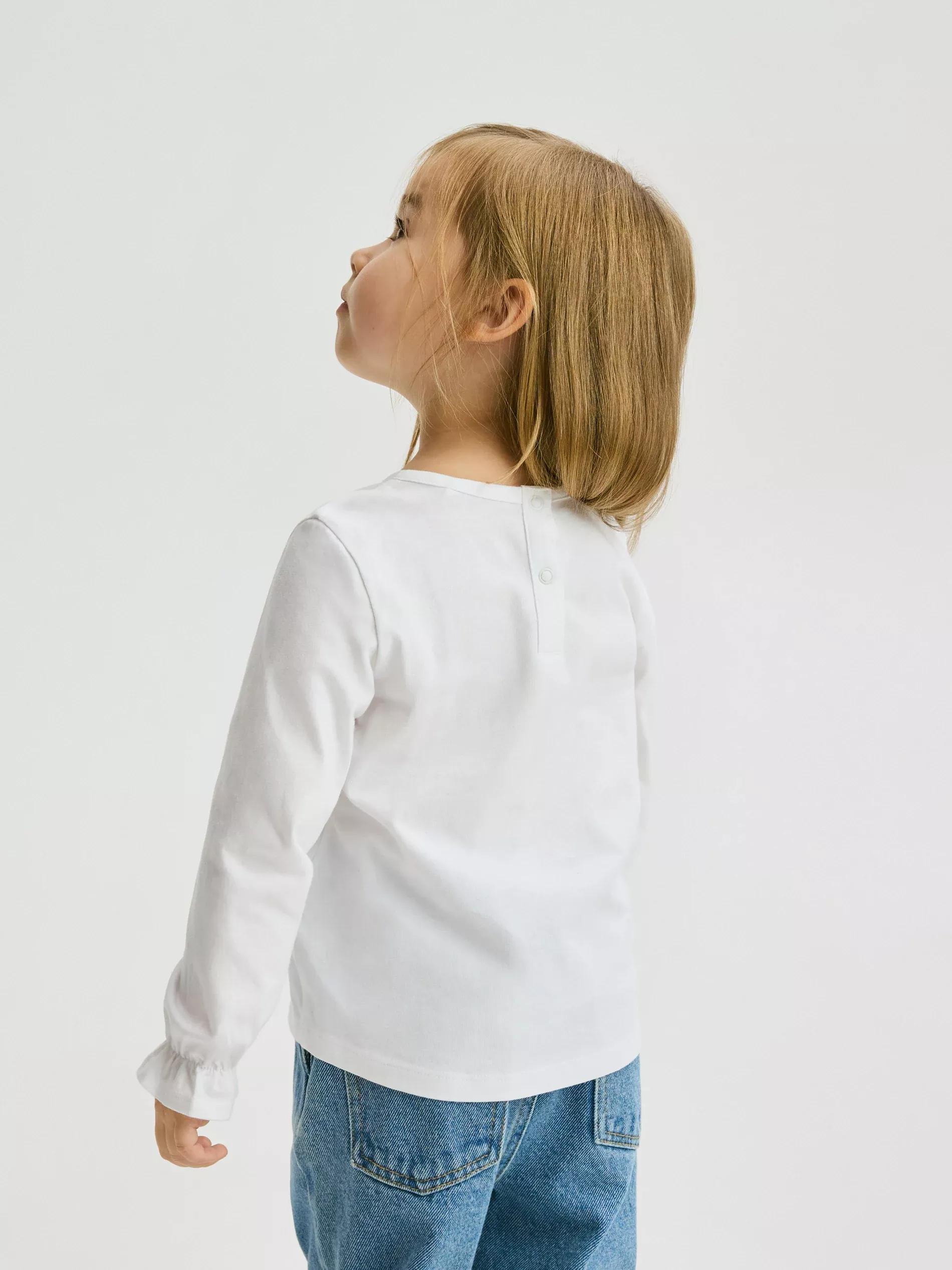 Cream Embroidered Tee 2-Pack, Ivory, large image number 5