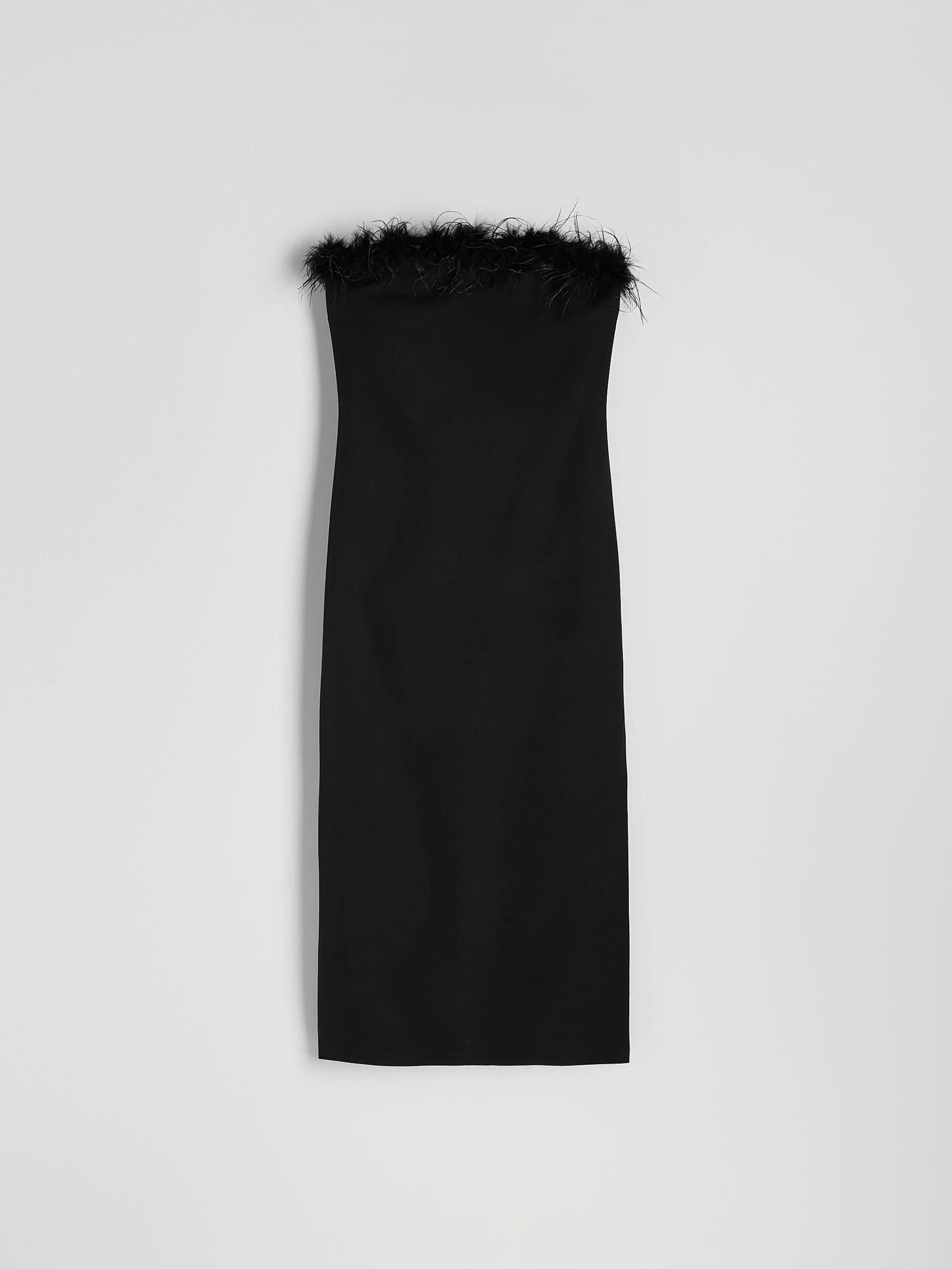 Black Sleeveless Detailed Midi Dress, , large image number 3