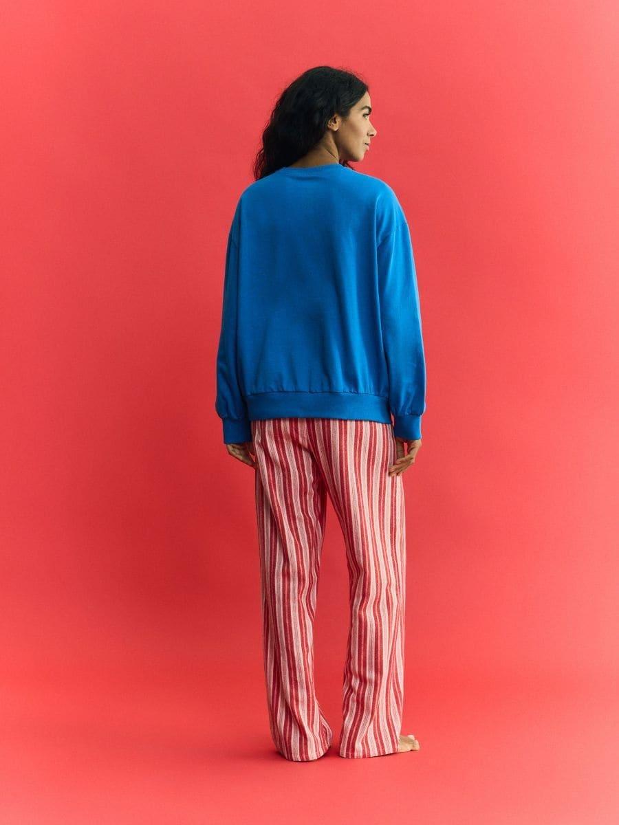 Blue Mickey Mouse Cotton Pyjama Set, Blue, large image number 1