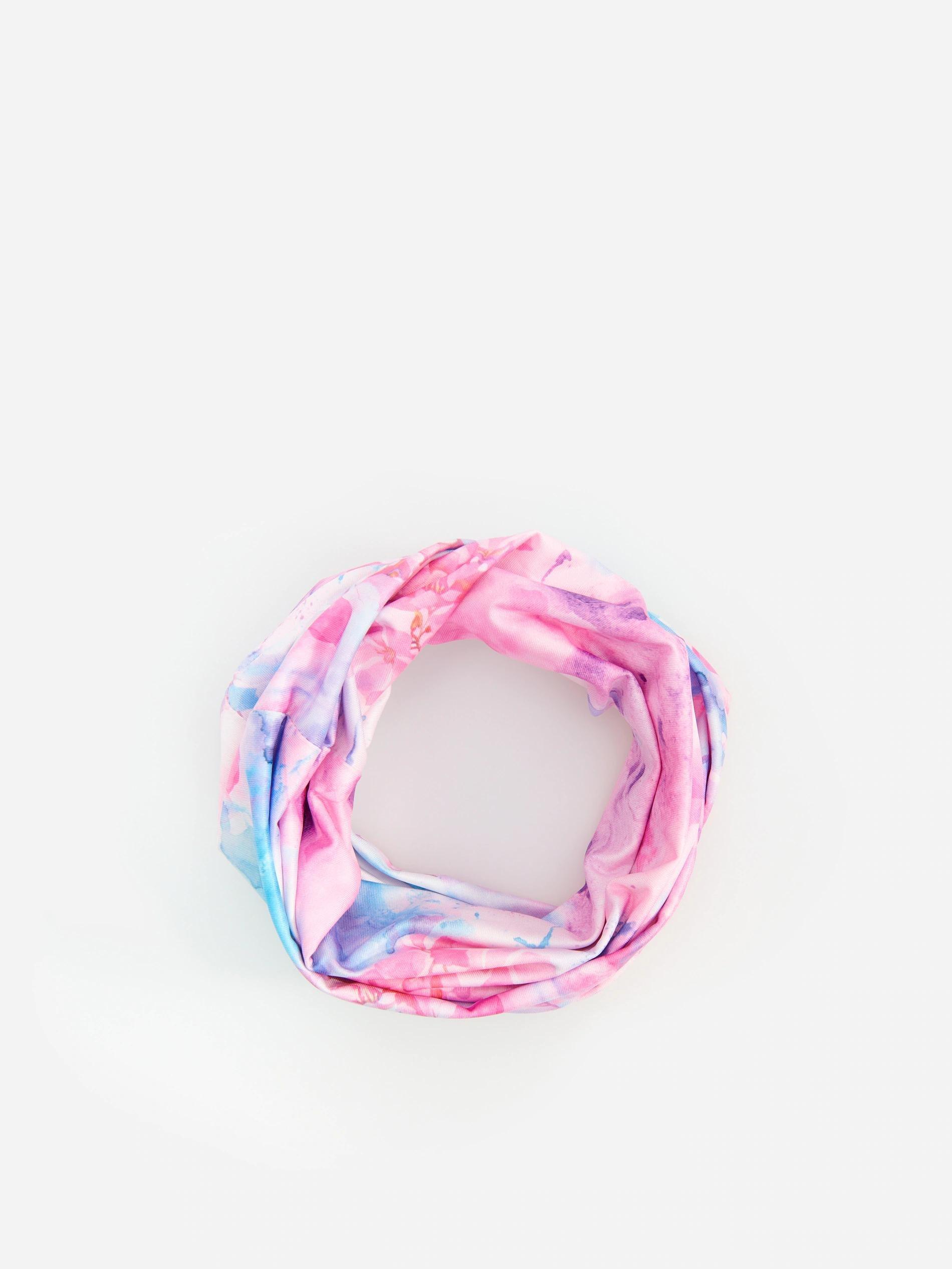 Pink Circle Scarf, Kids Girl, , large image number 0