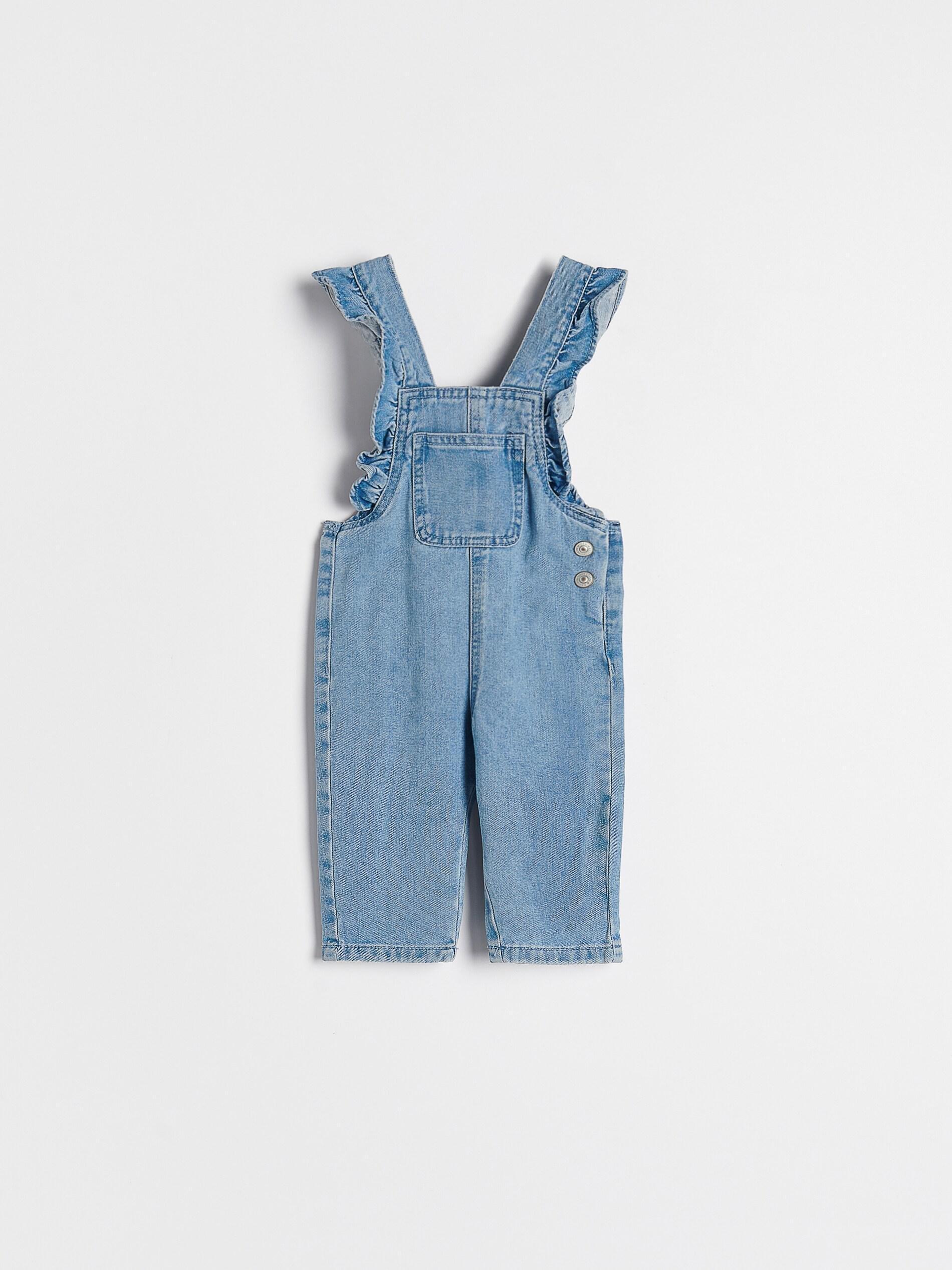 Blue Classic Denim Dungarees, , large image number 0