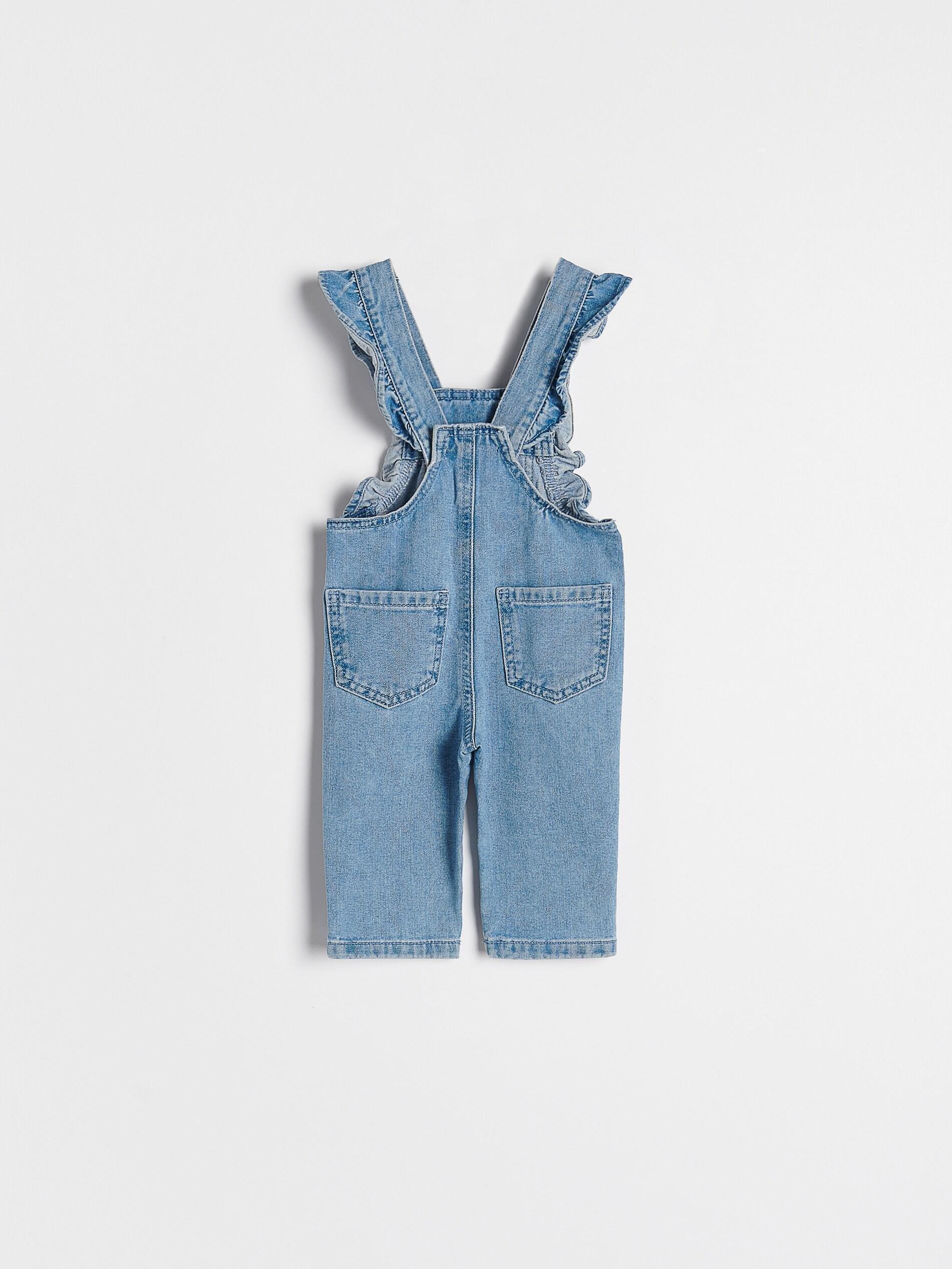 Blue Classic Denim Dungarees, , large image number 1