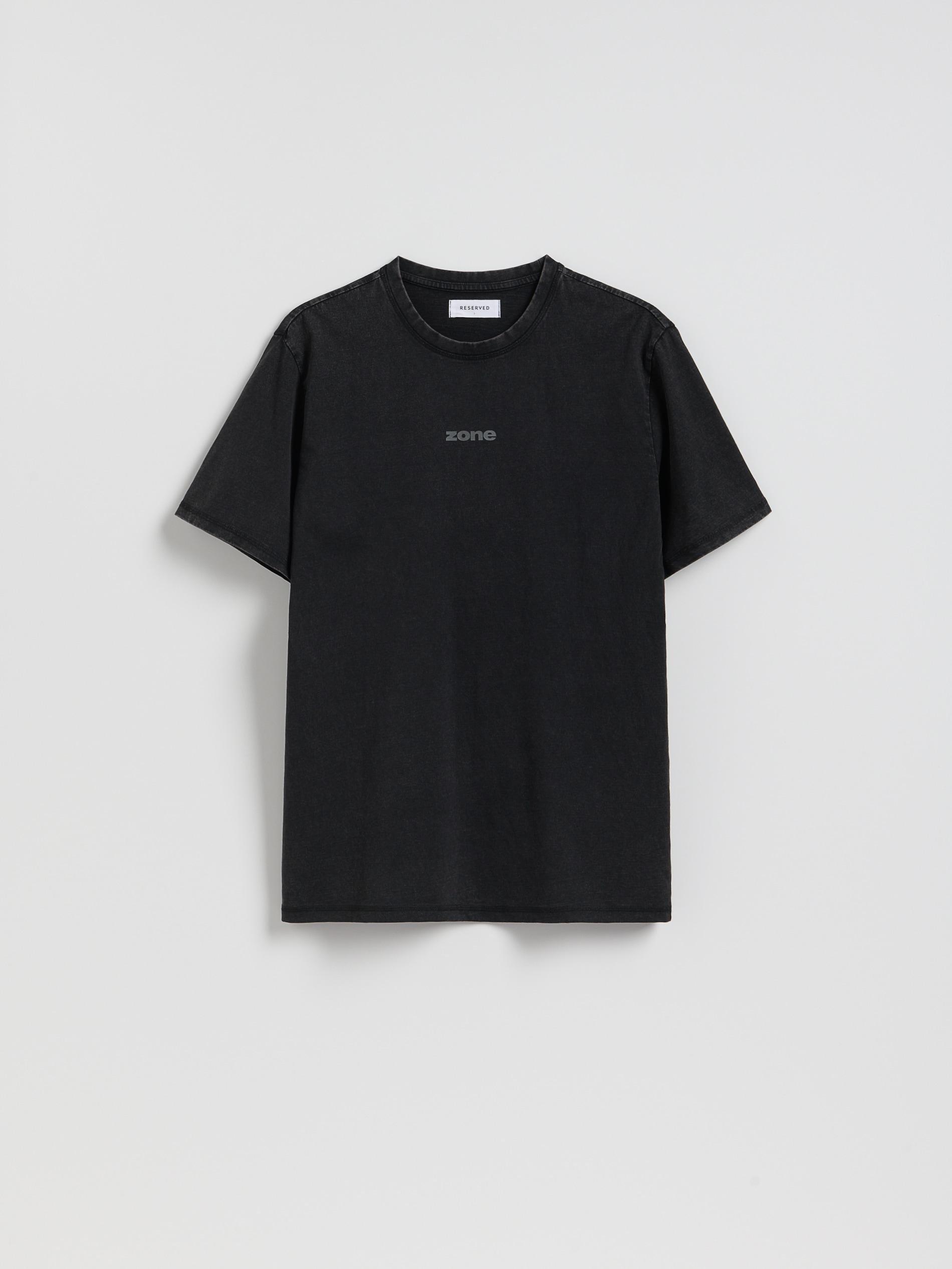Black Regular Fit T-Shirt With Back Print, Black, large image number 4