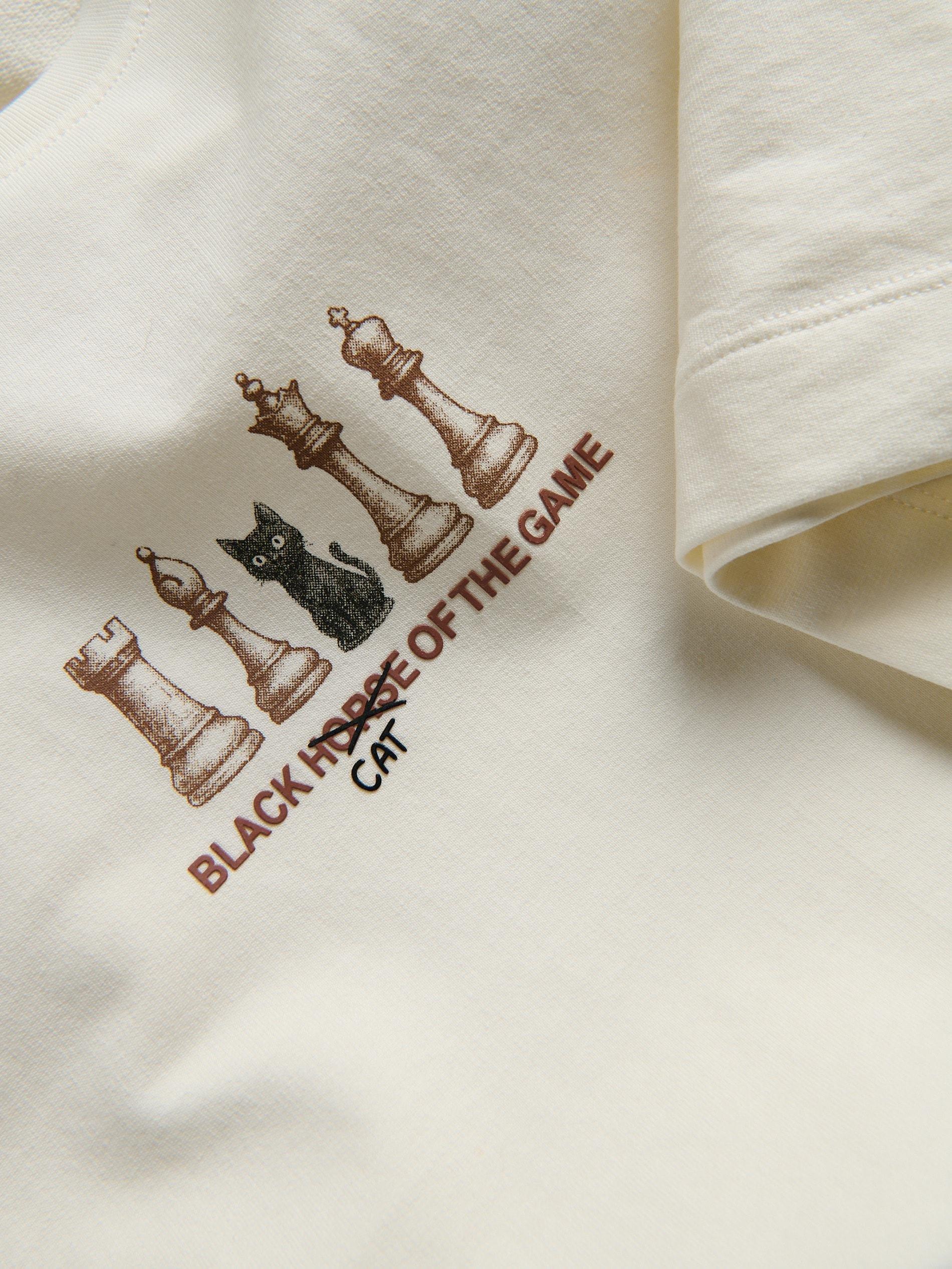 Cream Regular Fit Printed T-Shirt, Ivory, large image number 1