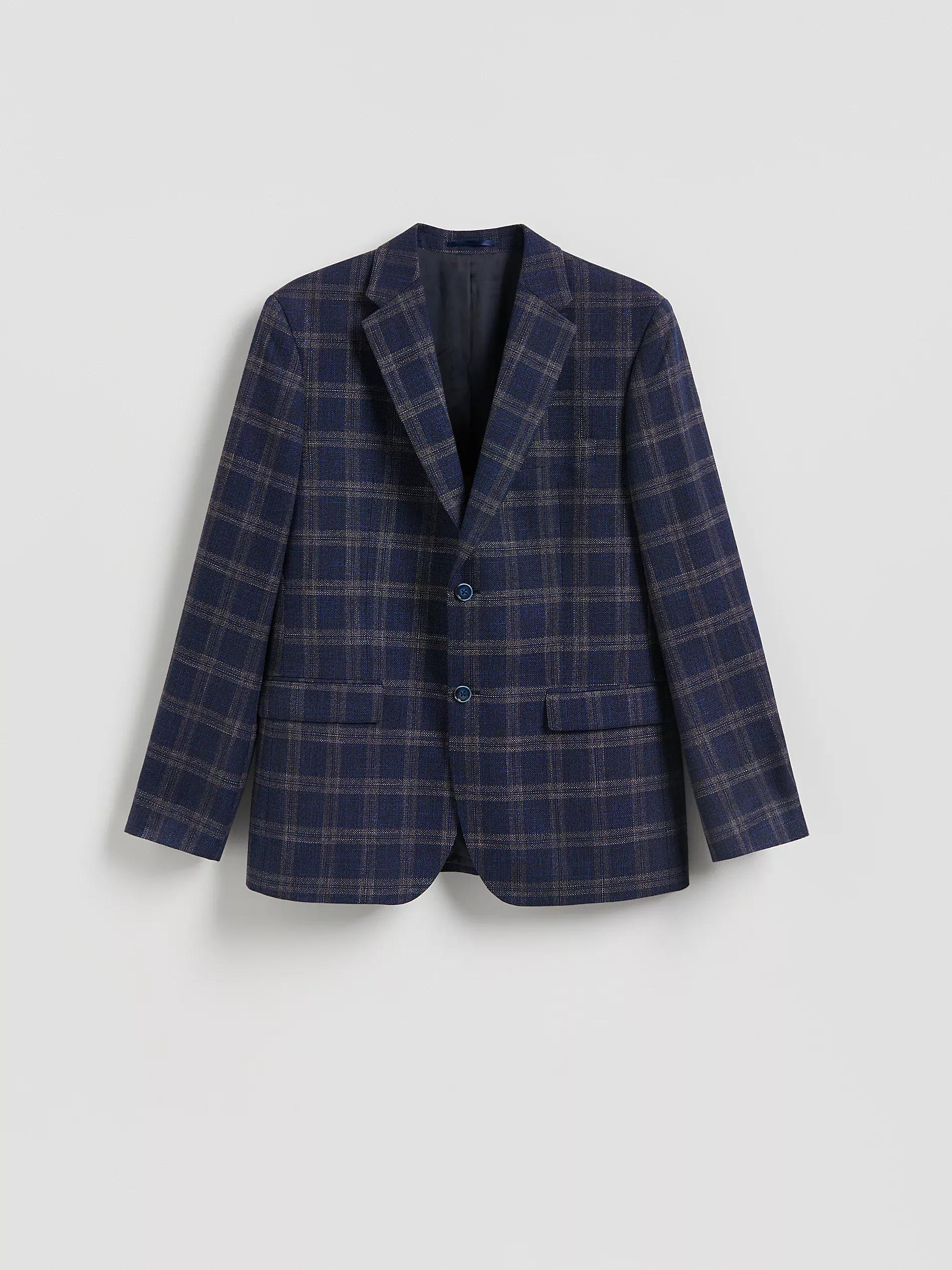 NAVY Check slim fit blazer, Navy, large image number 5