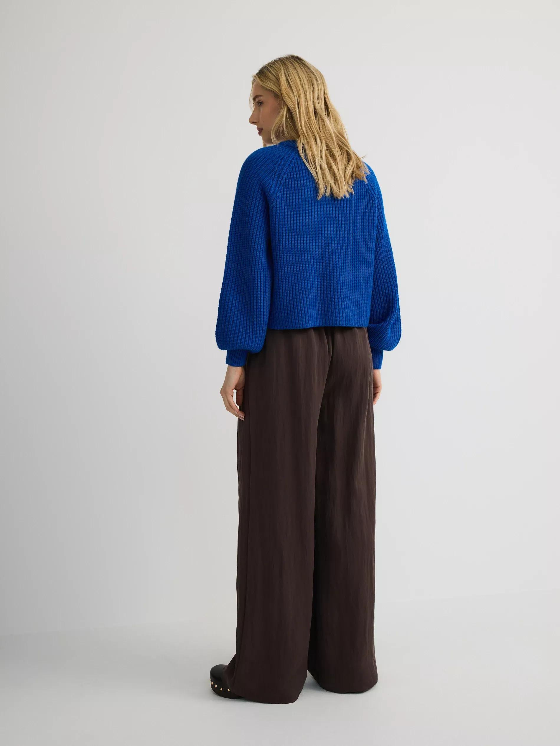 Brown Loose Trousers With Belt, Brown, large image number 3