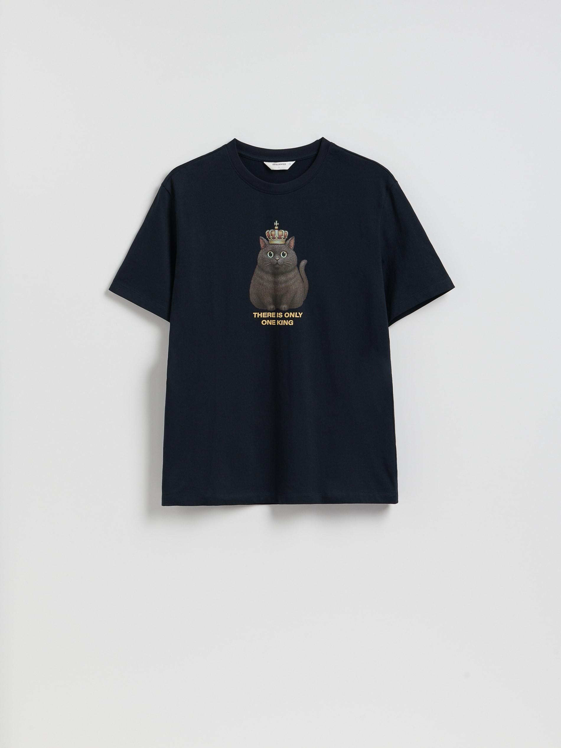 Black Regular Fit Printed T-Shirt, Grey, medium