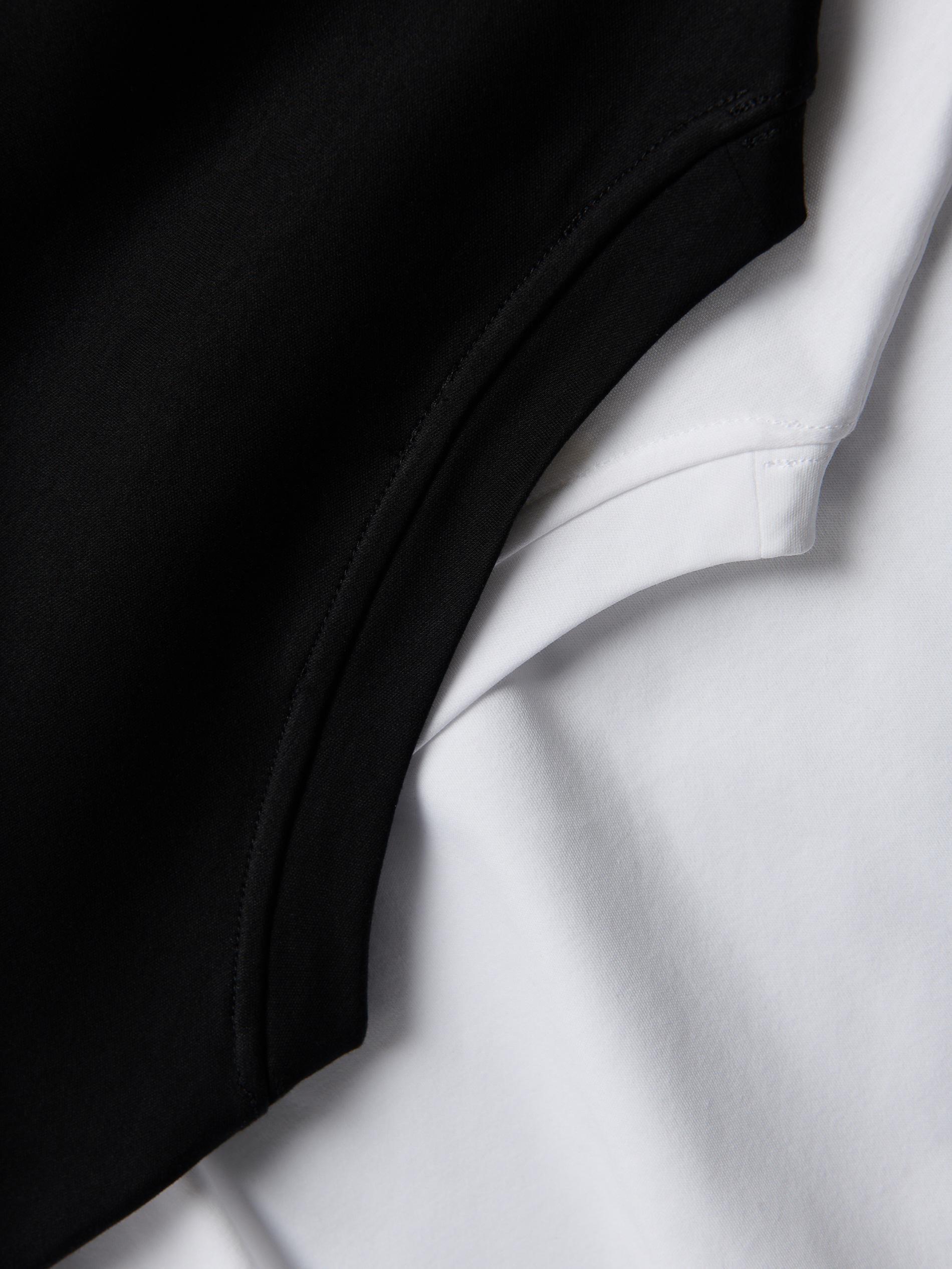 White Mercerised Organic Cotton Regular Fit T-Shirt, White, large image number 5