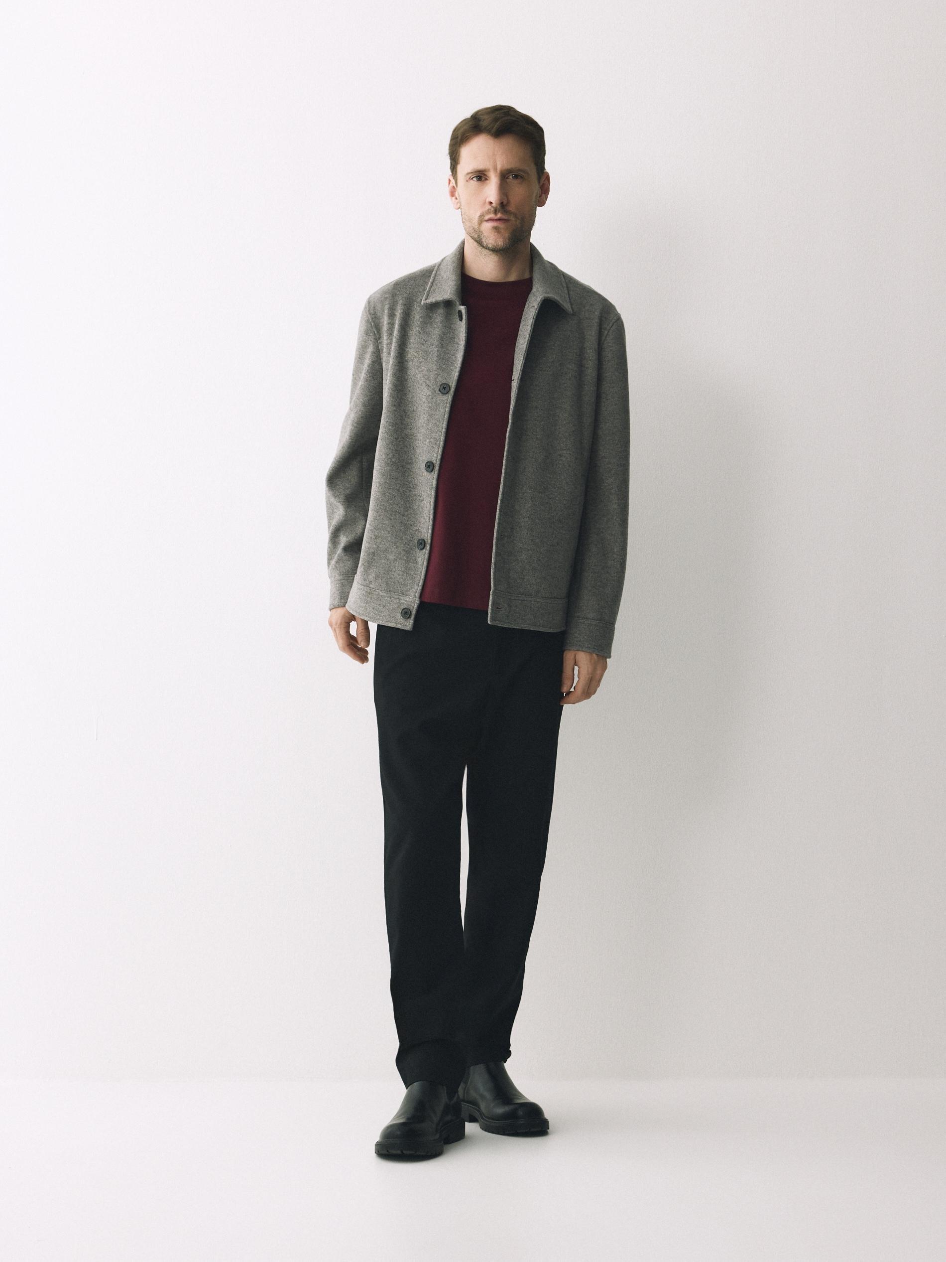 Maroon Mercerised Organic Cotton Regular Fit T-Shirt, Burgundy, medium