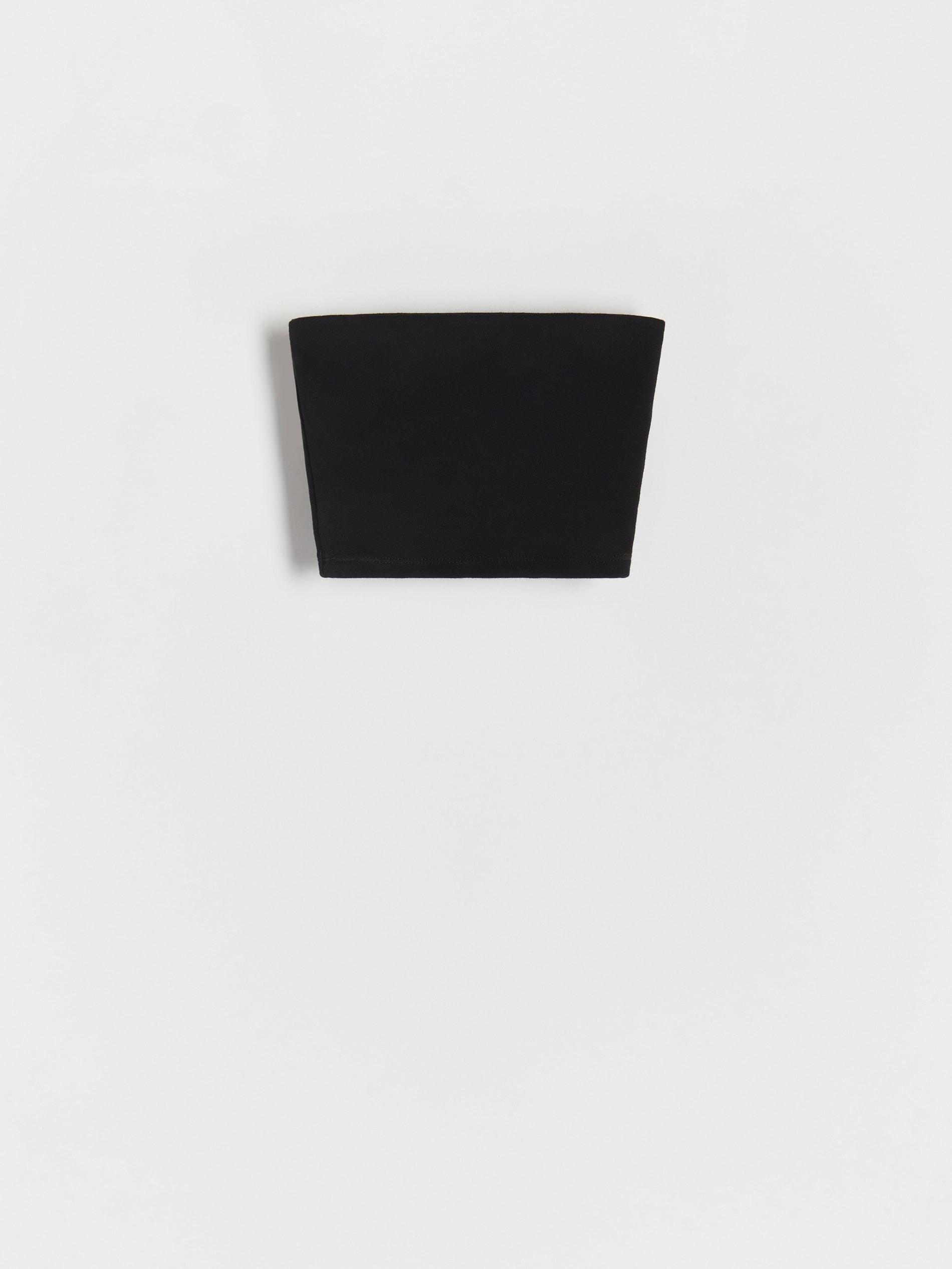 Black Plain Crop Top, , large image number 7