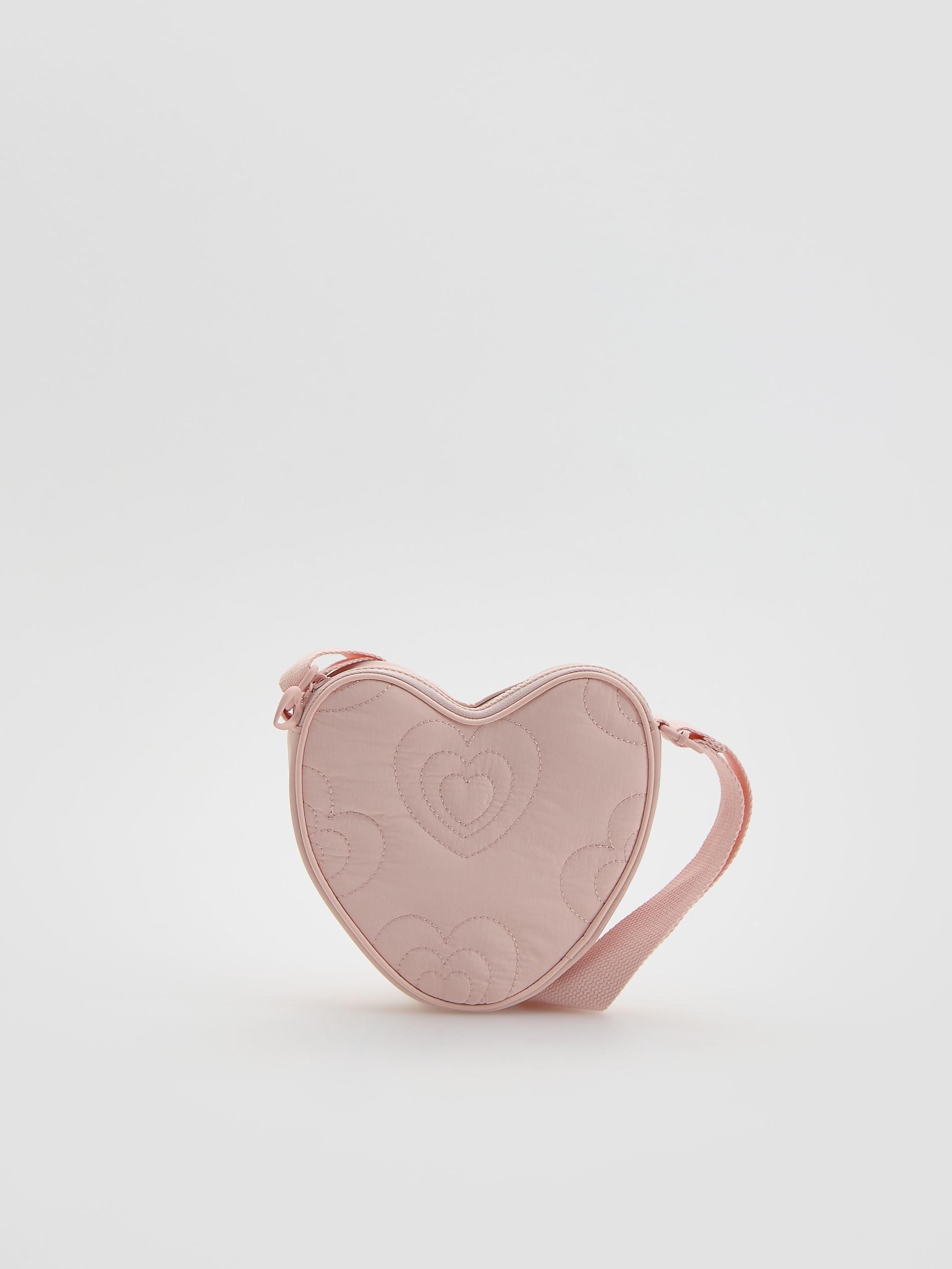 Heart-Shaped Crossbody Bag, Pink, large image number 1