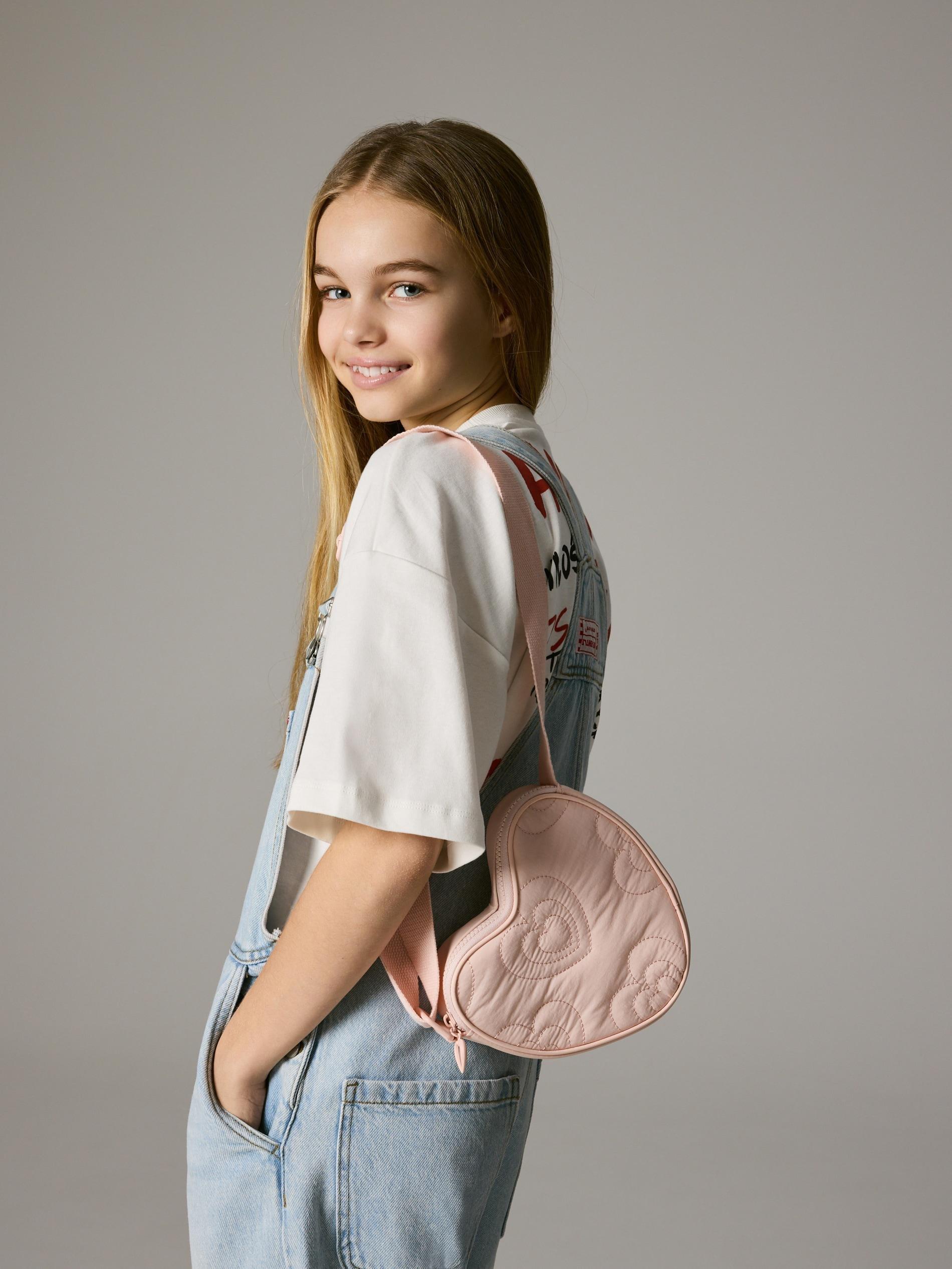 Heart-Shaped Crossbody Bag, Pink, large image number 4