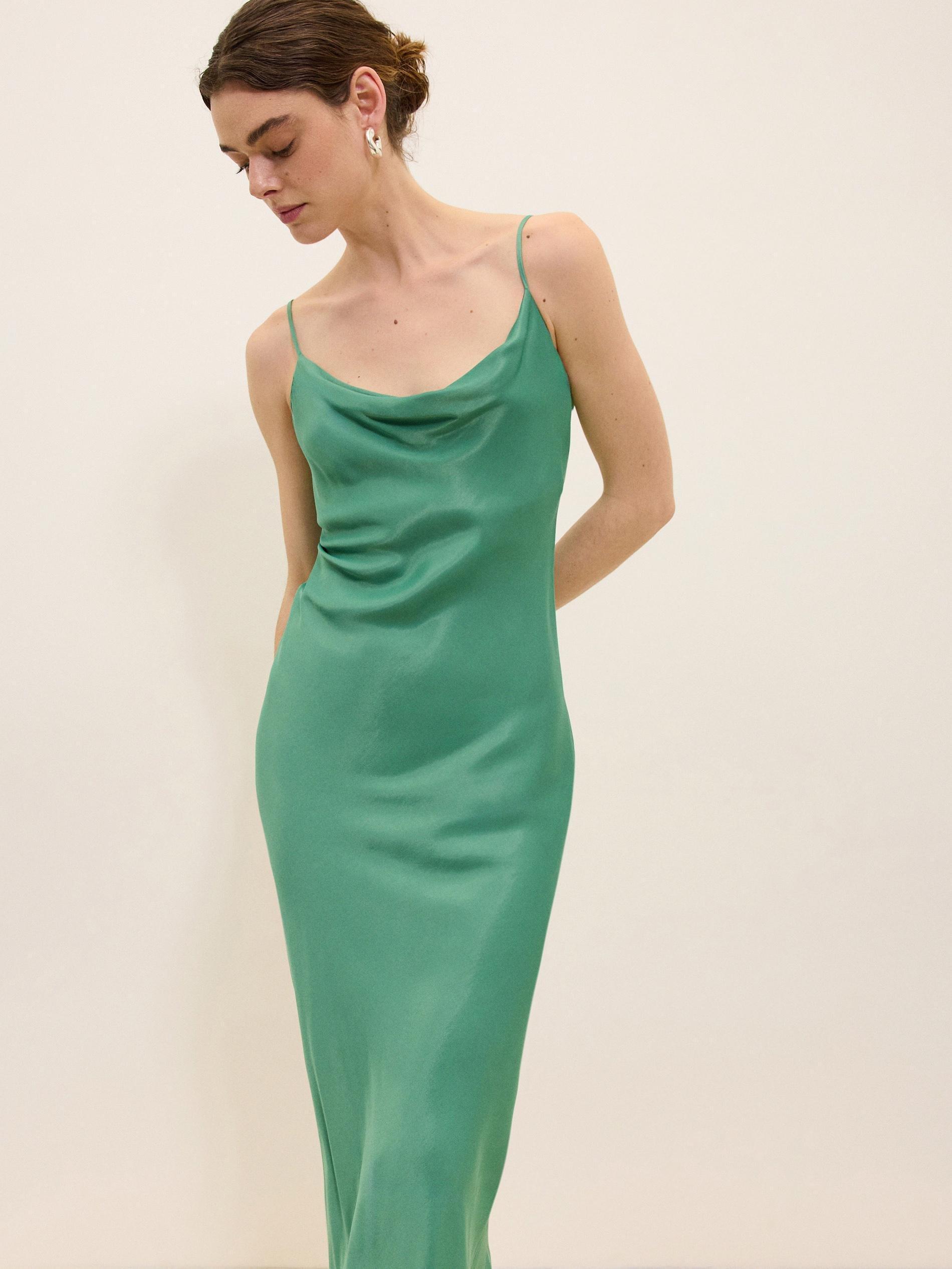 Green Viscose Rich Maxi Dress, , large image number 2