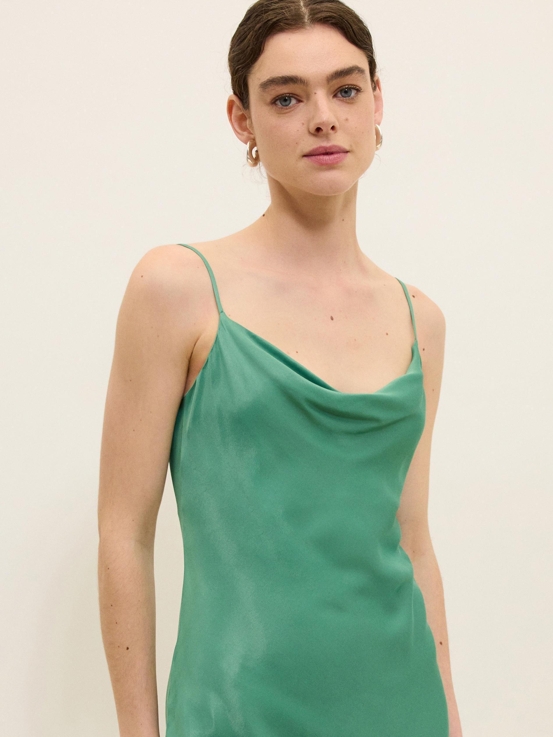Green Viscose Rich Maxi Dress, , large image number 3