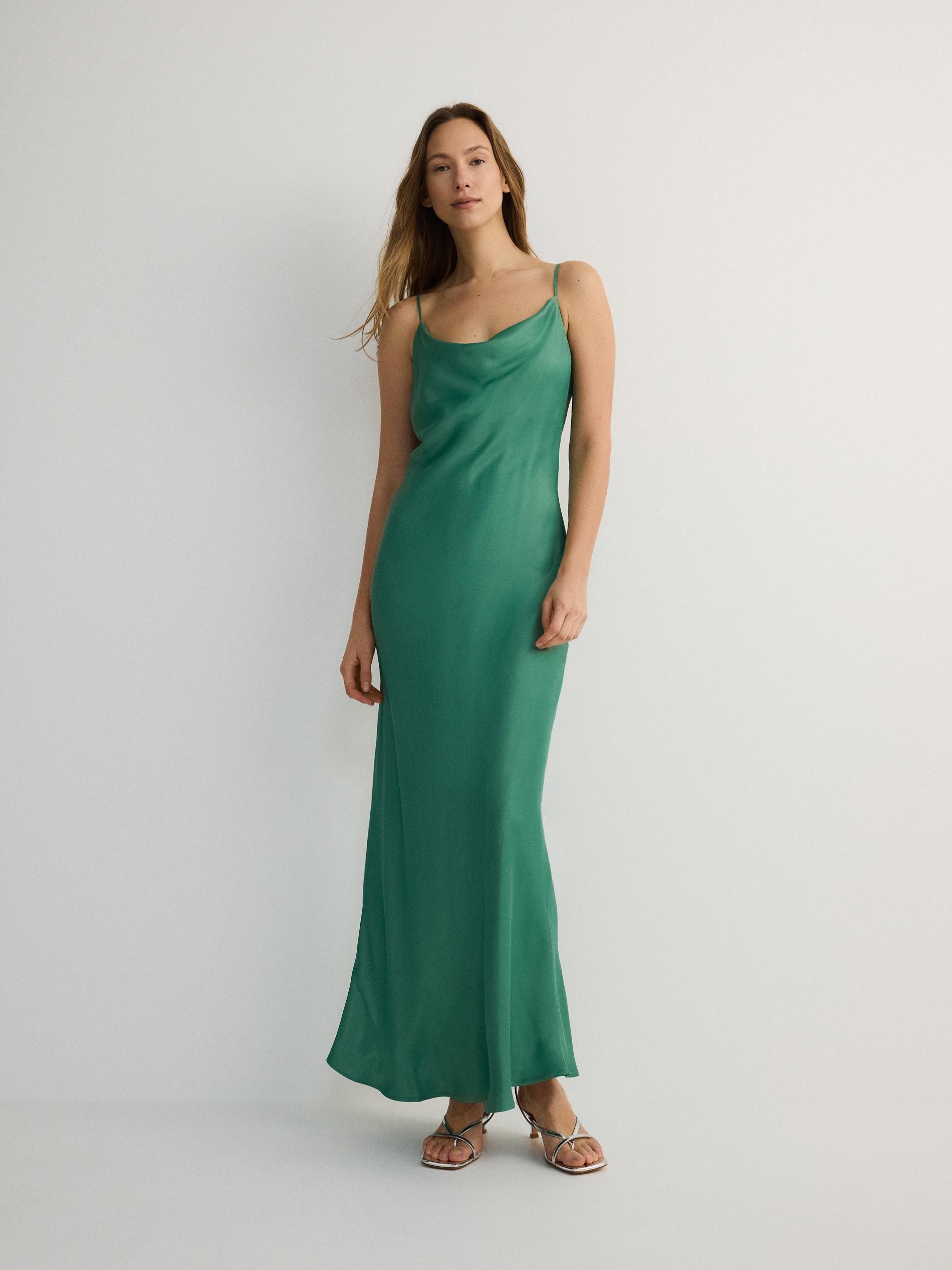 Green Viscose Rich Maxi Dress, , large image number 6