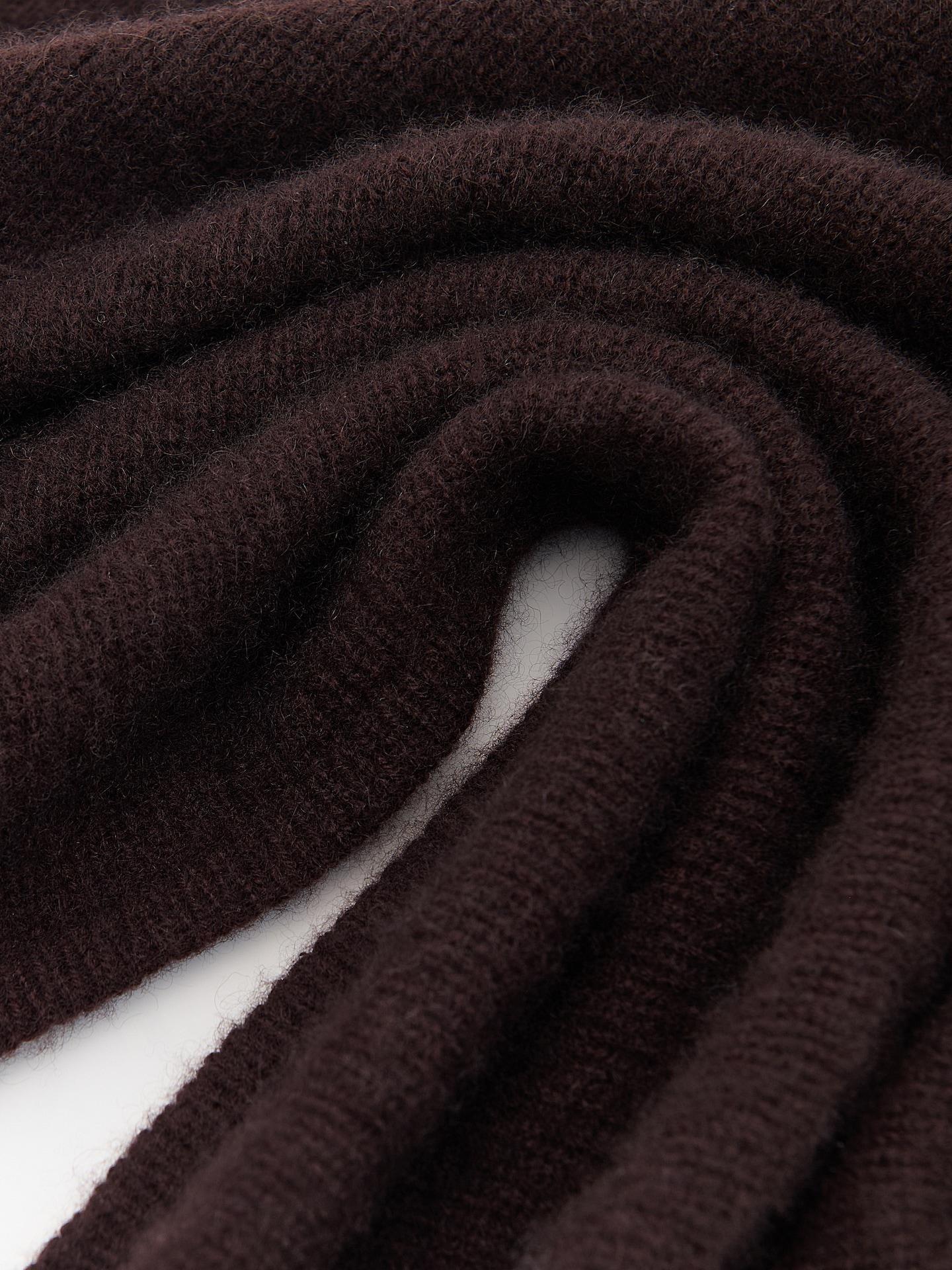 Brown Scarf With Wool And Cashmere, Brown, medium