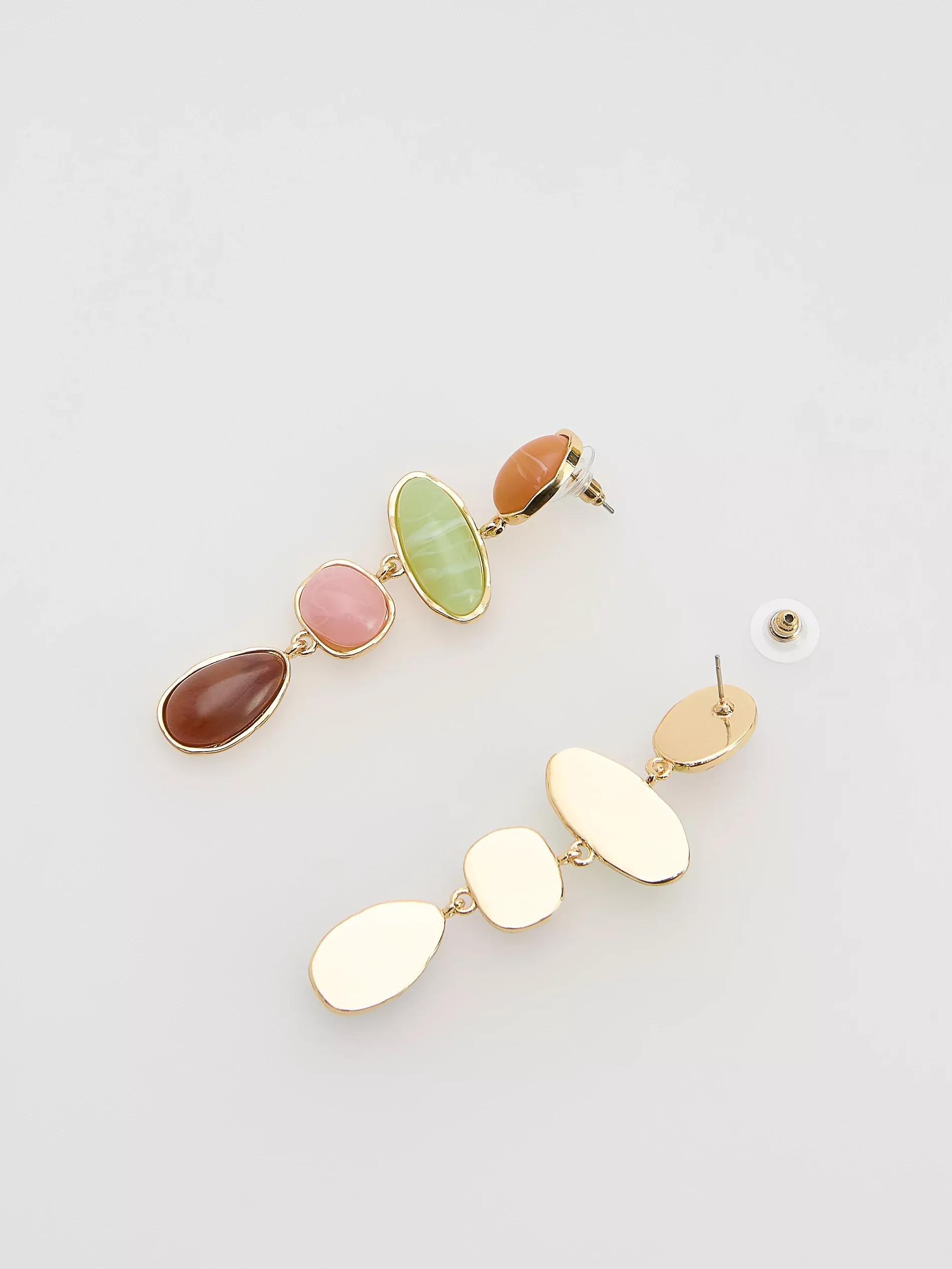 Multicolour Dangle Earrings, Multicolor, medium