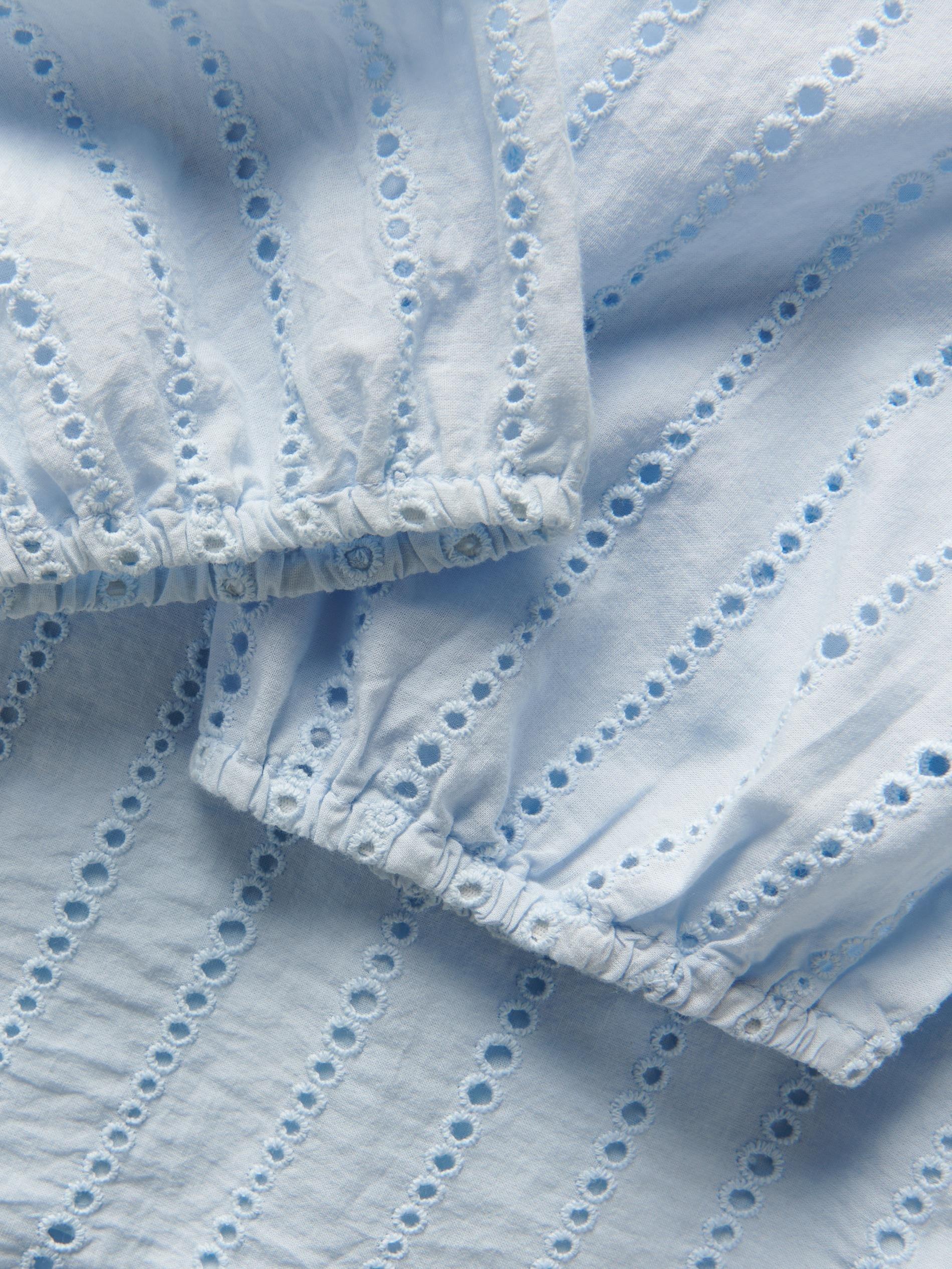 Blue Openwork Blouse, Kids Girls, , large image number 4