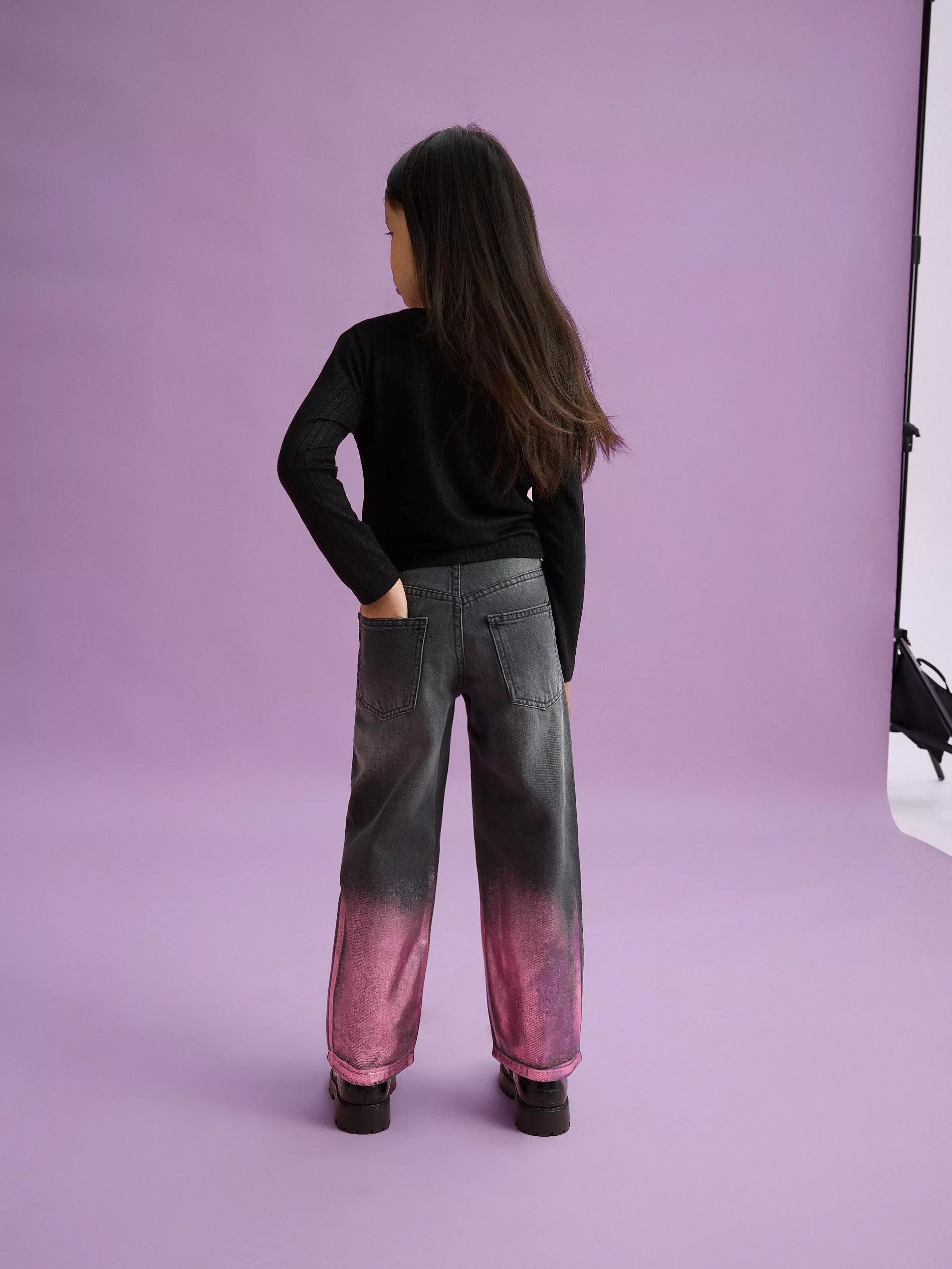 Grey Jeans Trousers,Kids Girl, , large image number 4