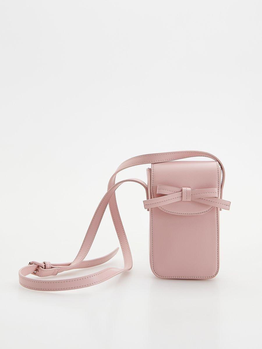 Pink Mini Bag Made Of Faux Leather, , medium