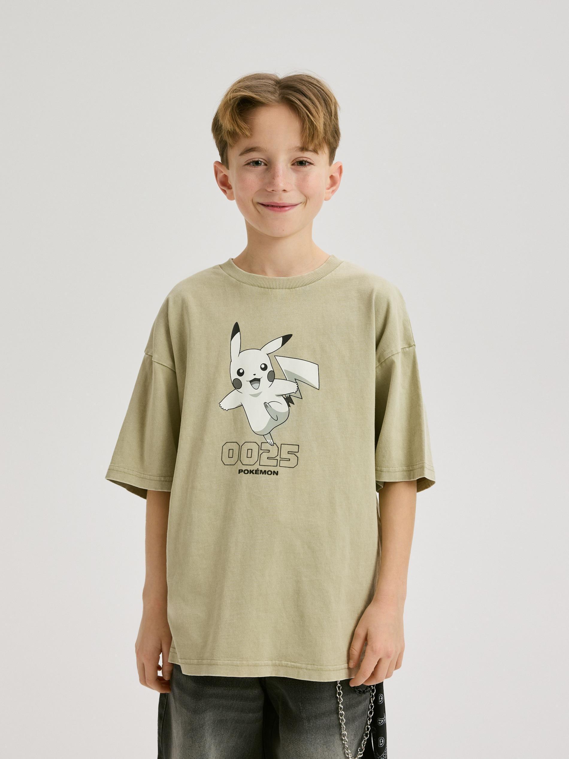 Beige Pokemon Cotton T-Shirt, Beige, large image number 0