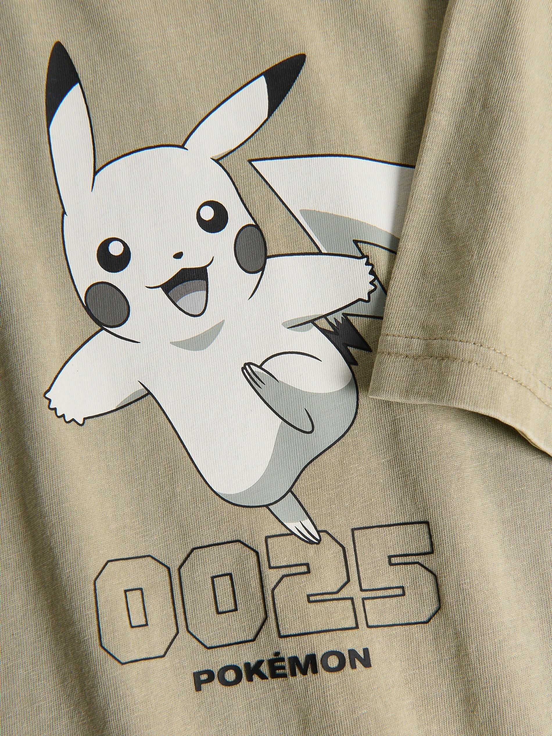 Beige Pokemon Cotton T-Shirt, Beige, medium