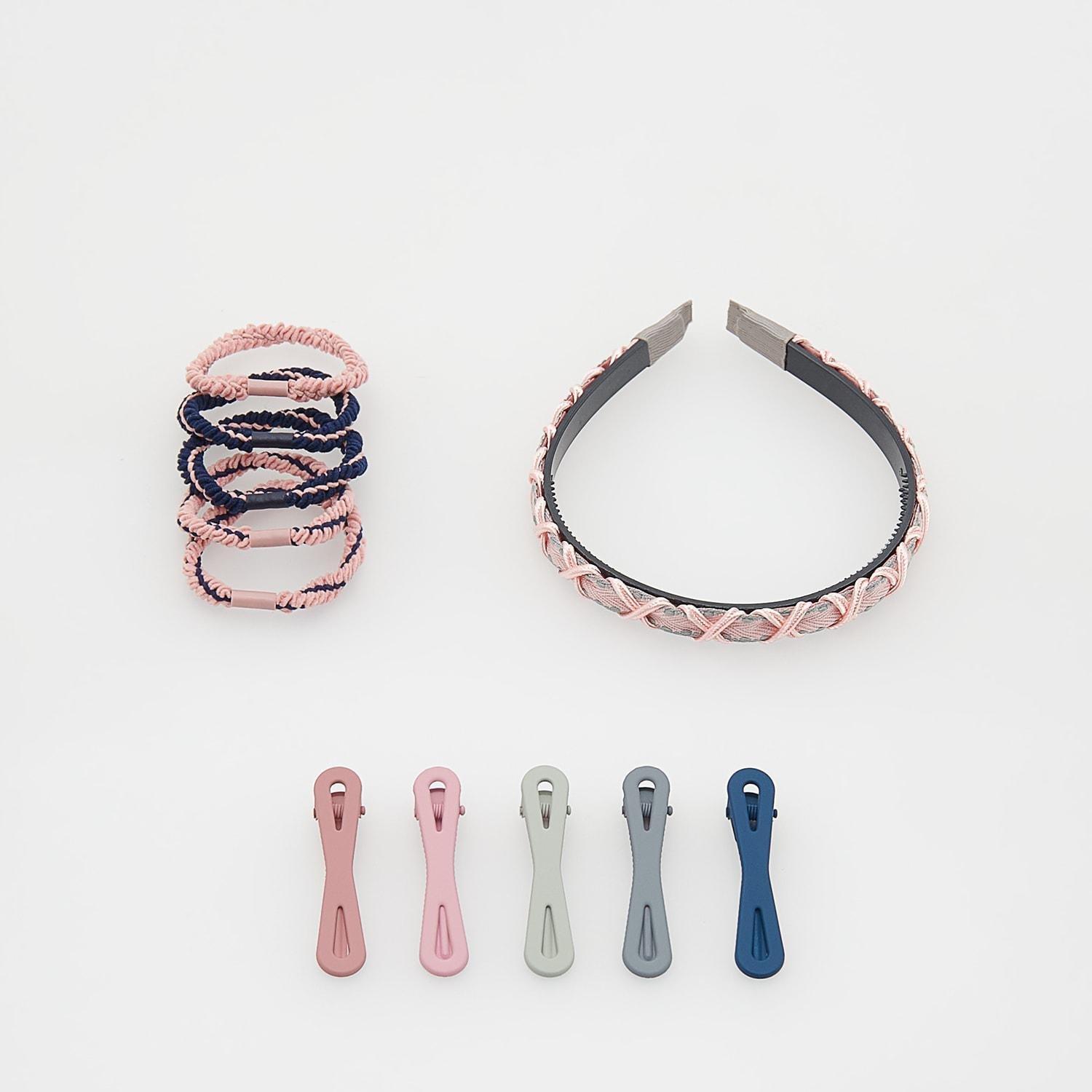 Multicolour Hair Accessories Set, Kids Girls, Multicolor, large image number 0