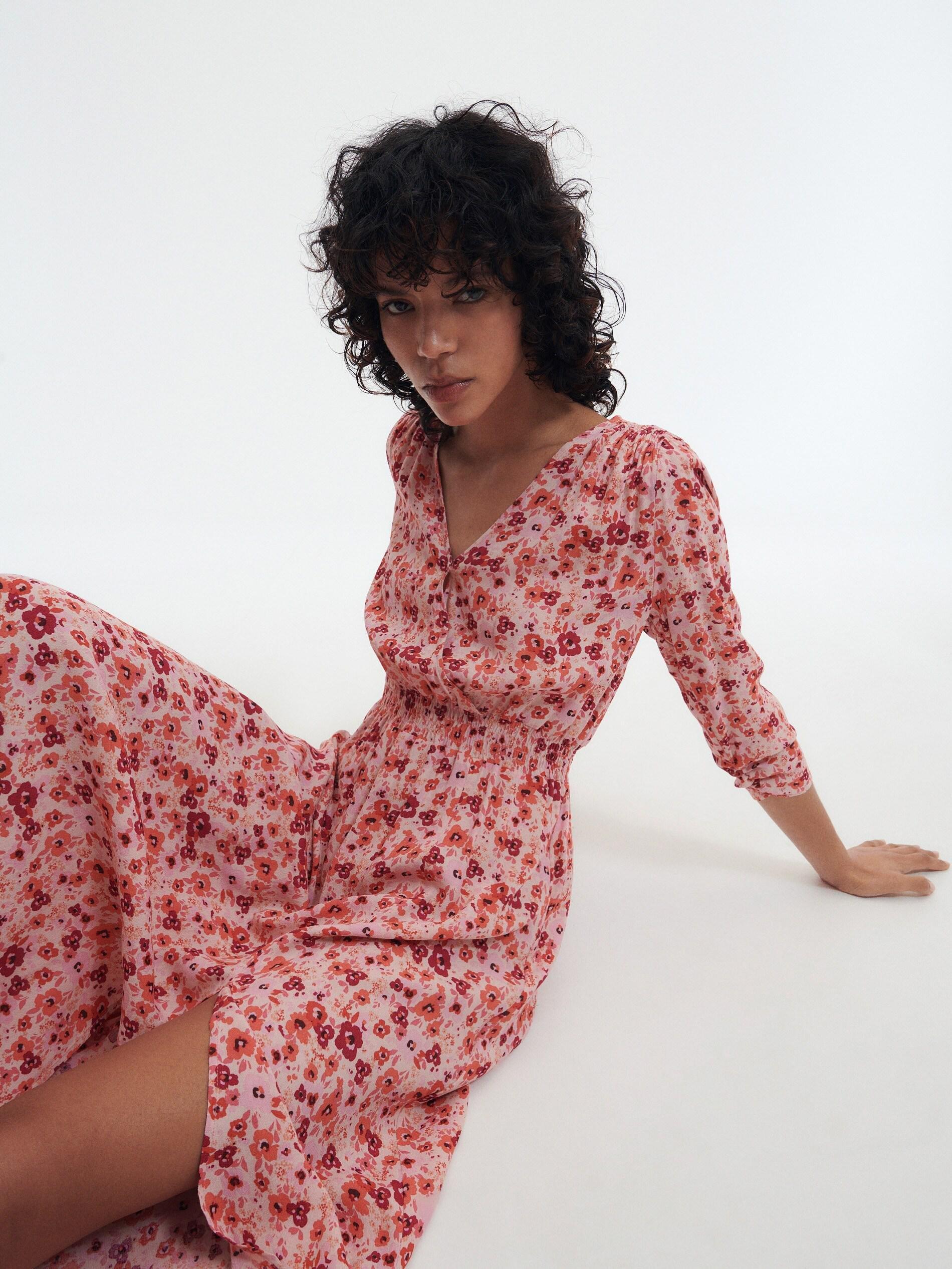 Multicolor Patterned Dress, , large image number 1