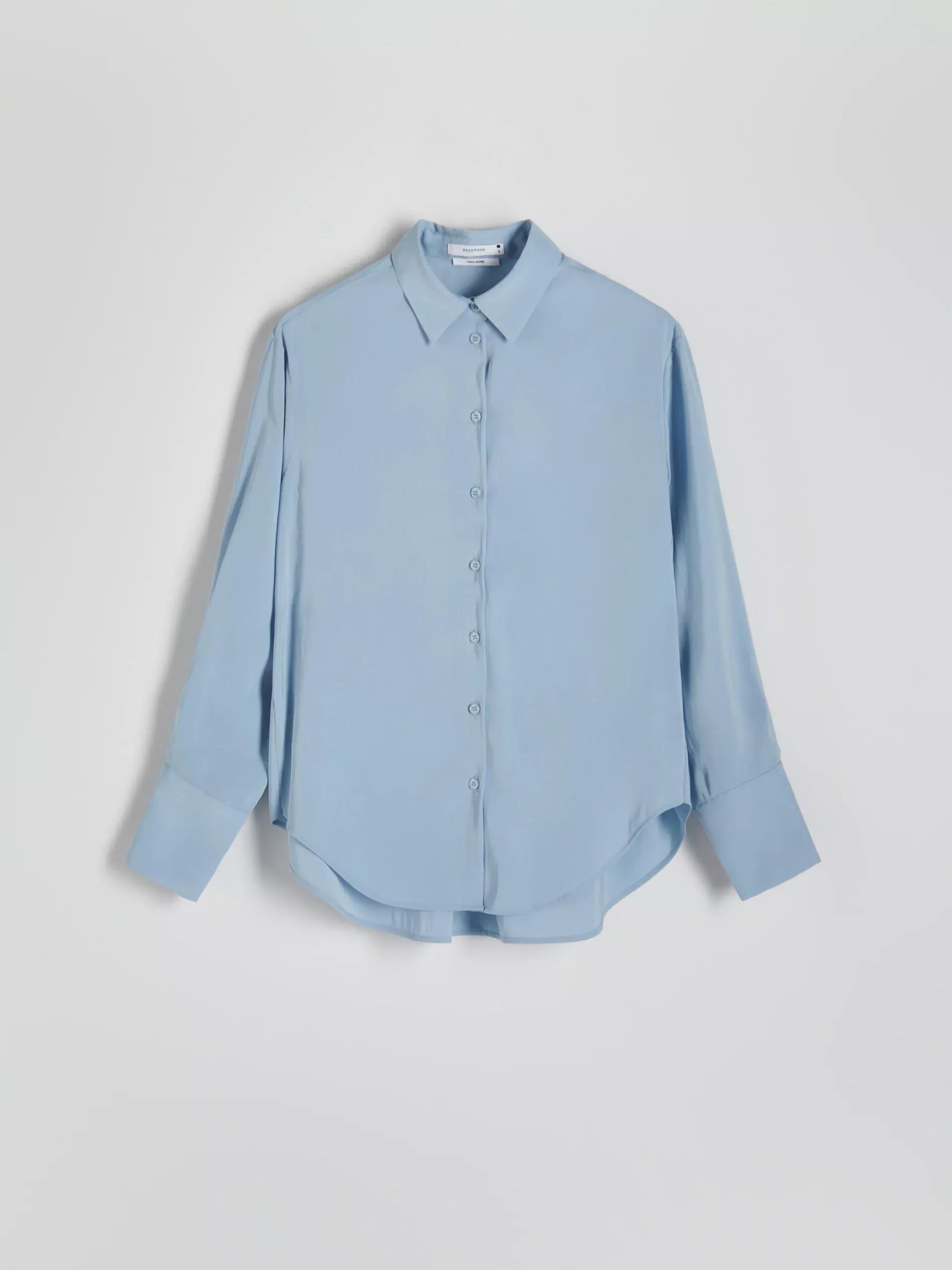 Blue Modal Blend Shirt, Blue, medium