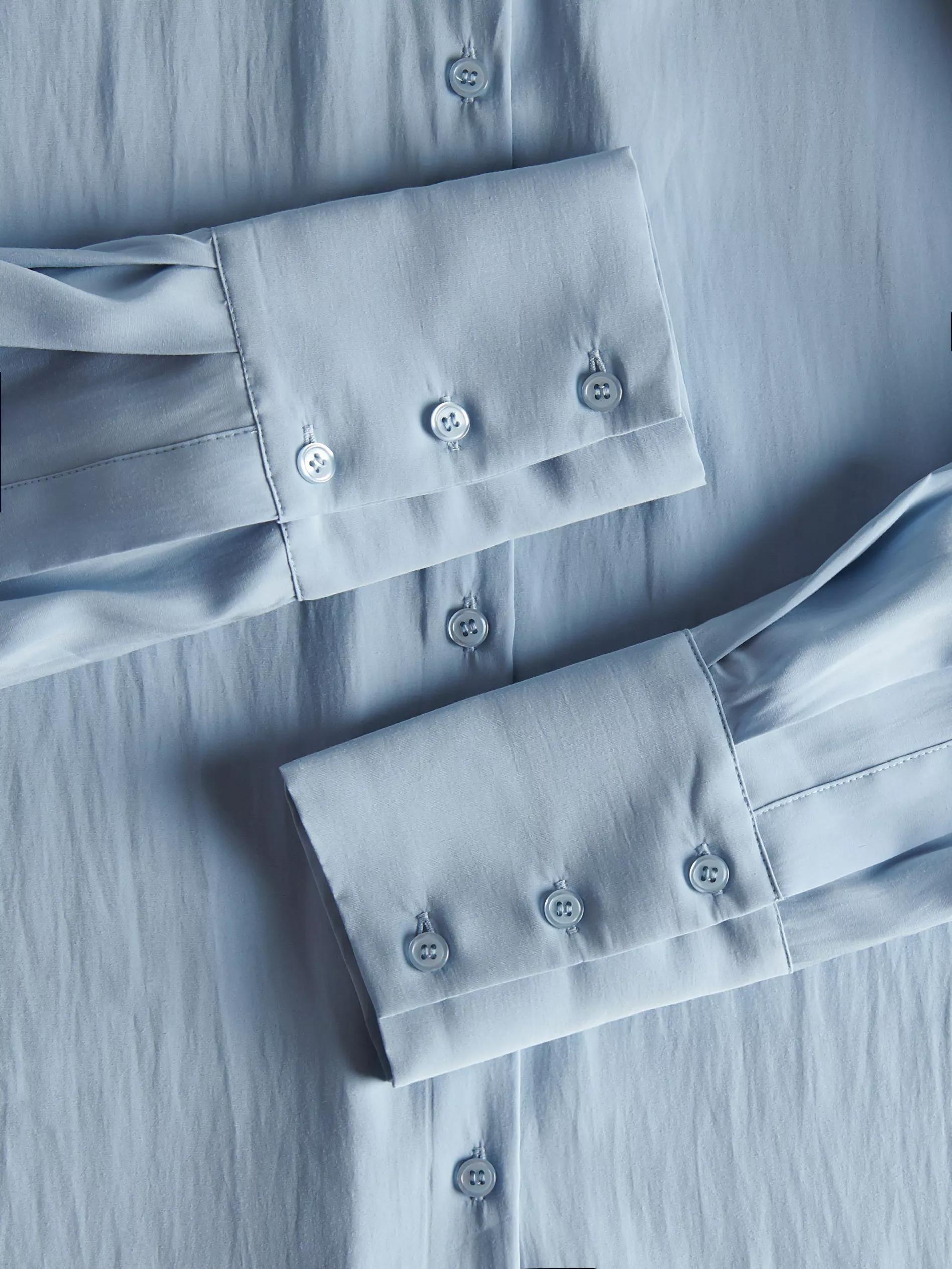 Blue Modal Blend Shirt, , large image number 1