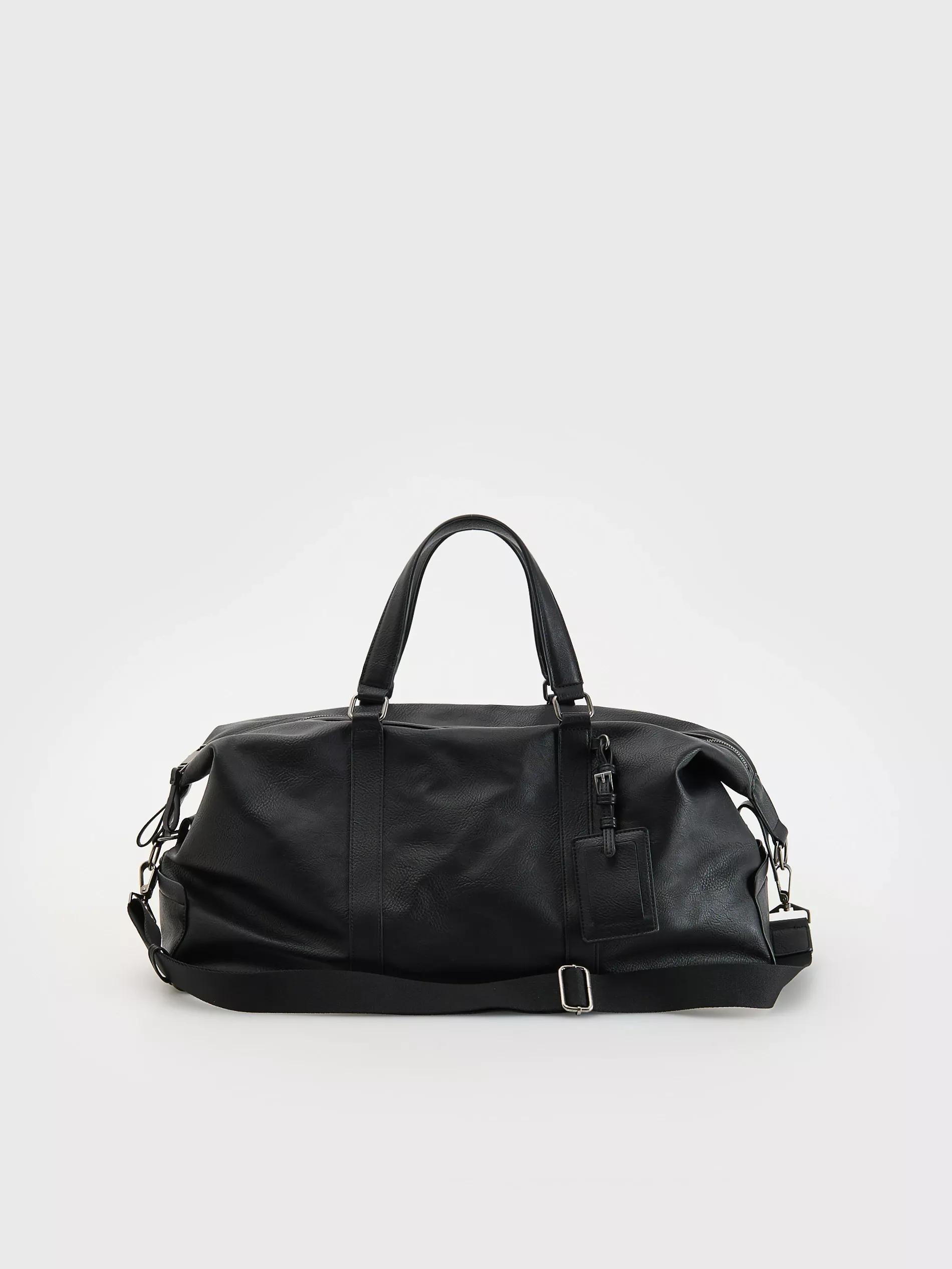 Black Weekender Bag, Black, large image number 2