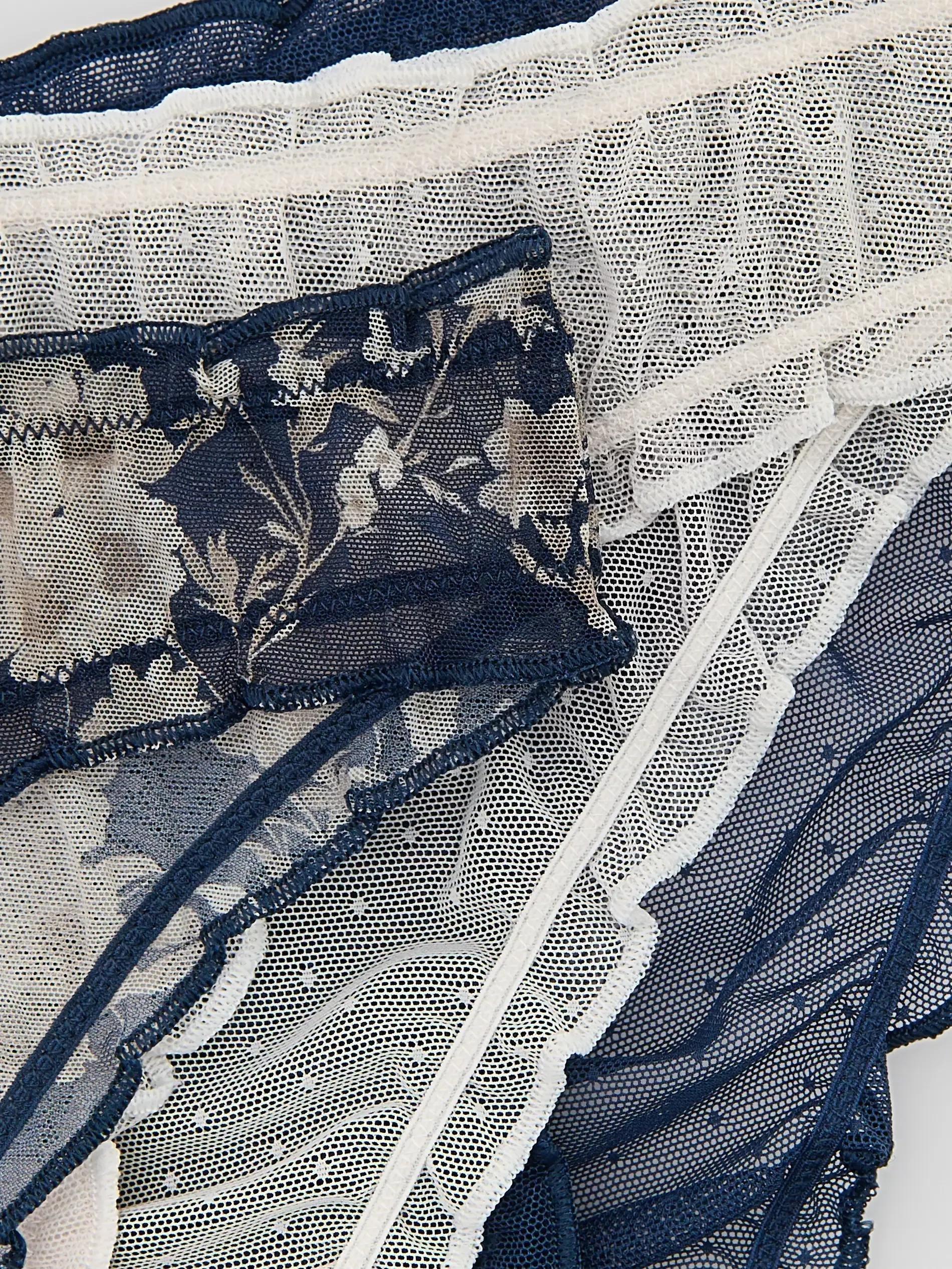 NAVY 3-pack bikini briefs, Navy, medium