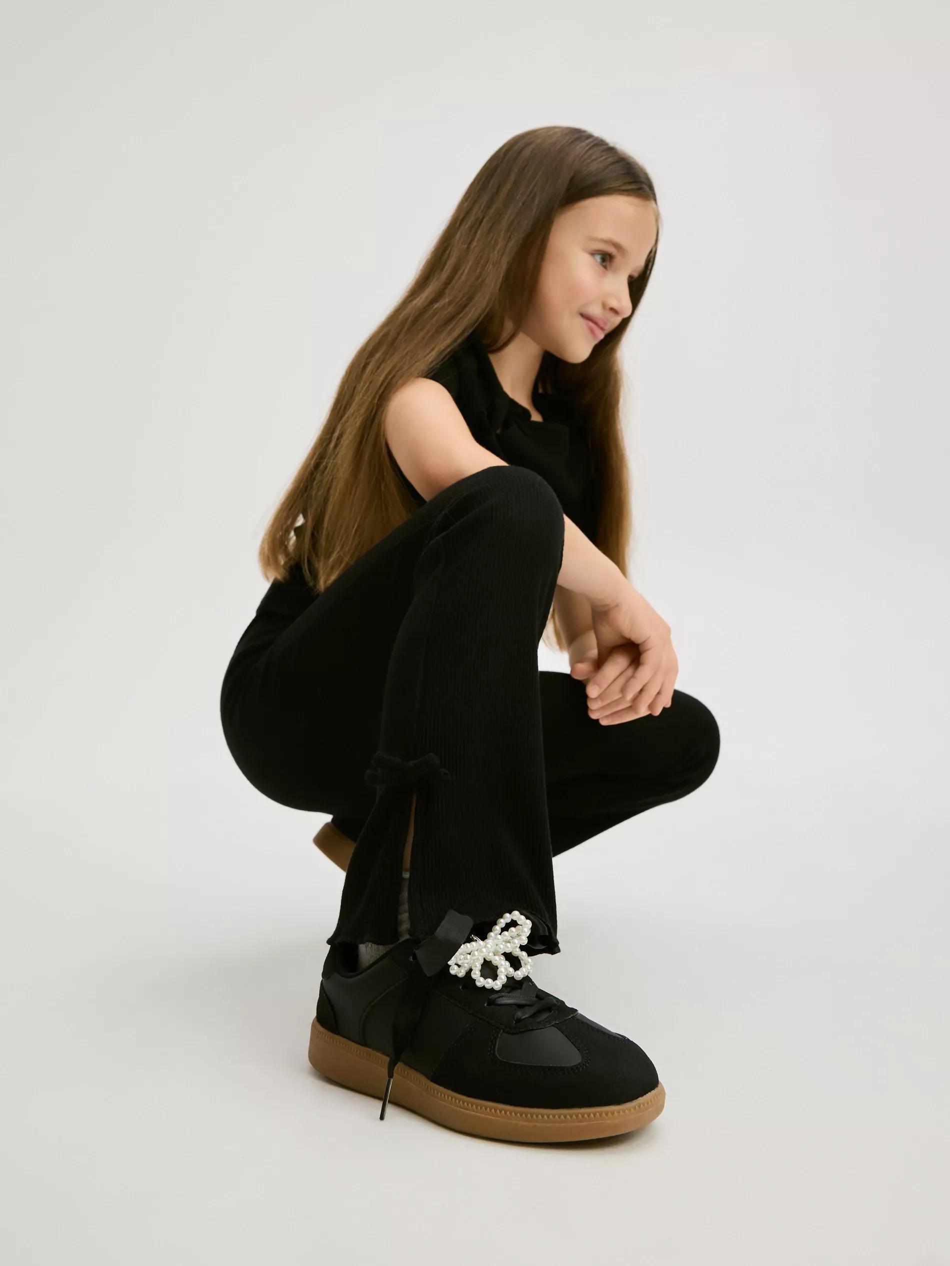 Black Trousers, Kids Girl, Black, large image number 2